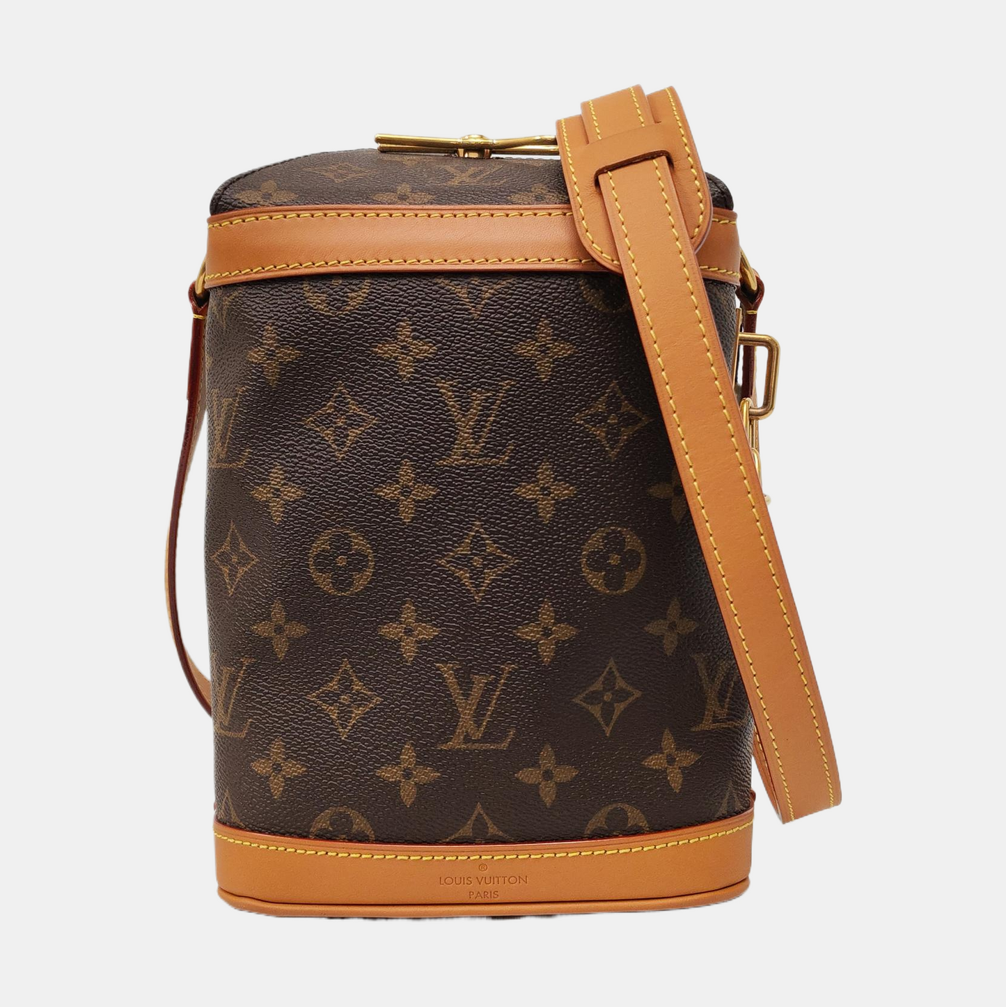LOUIS VUITTON MILK BOX Brown Coated Canvas Monogram Shoulder Bag with Removable Strap-(SKU)-965414413
