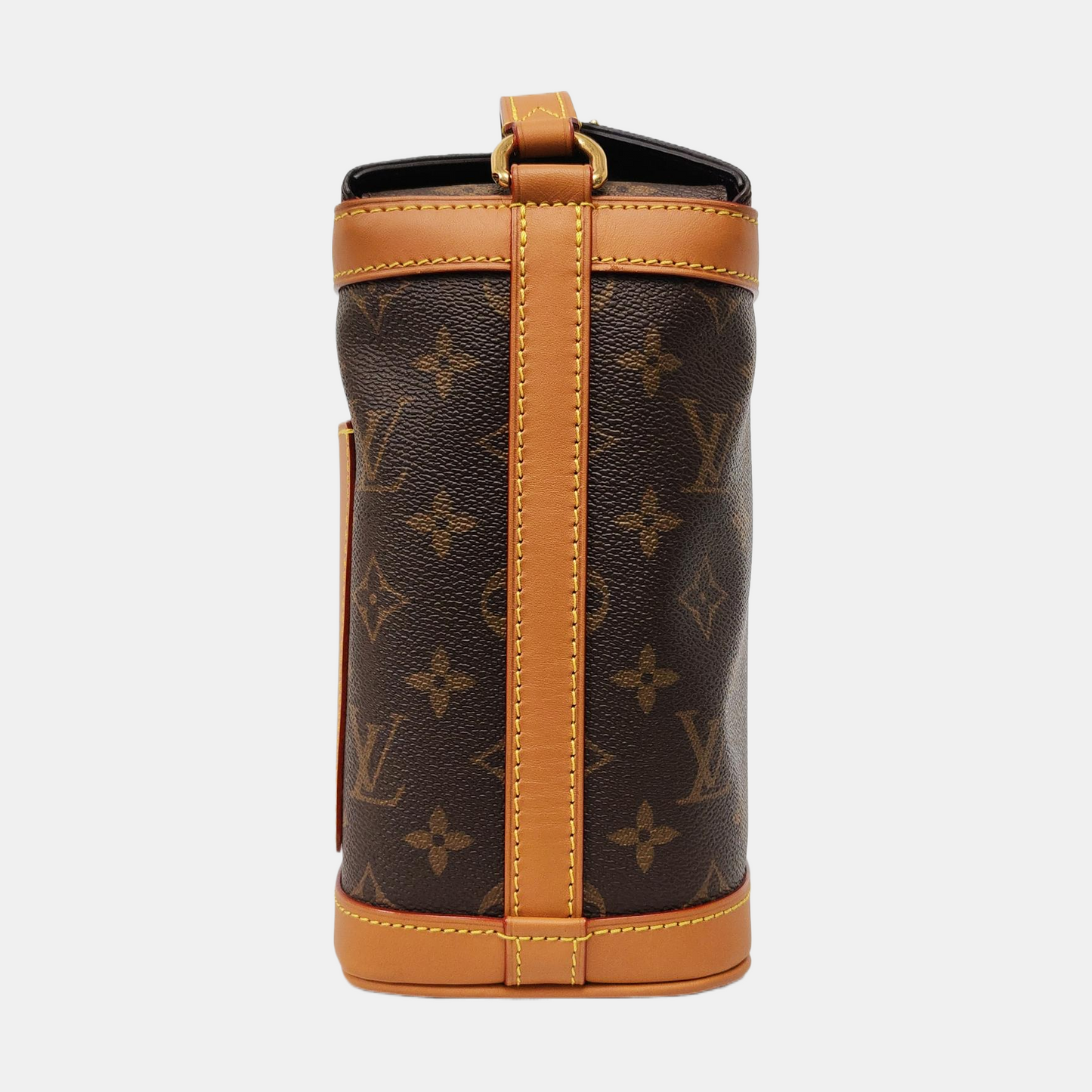 LOUIS VUITTON MILK BOX Brown Coated Canvas Monogram Shoulder Bag with Removable Strap-(SKU)-965414413