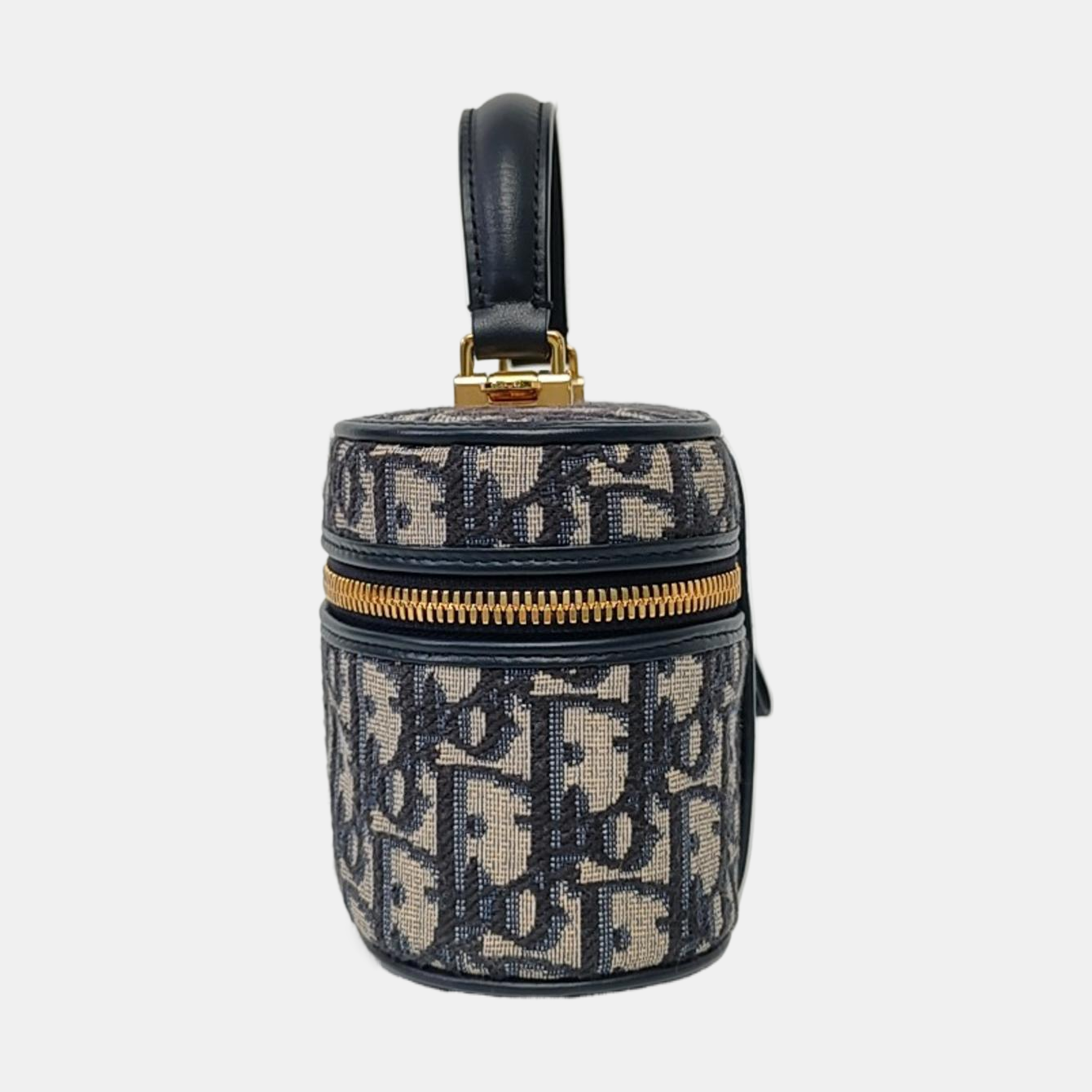 DIOR 30 Montaigne Mini Blue Canvas Monogram Embroidered Shoulder Bag Crossbody Handbag Gold Hardware Removable Strap-(SKU)-965602626