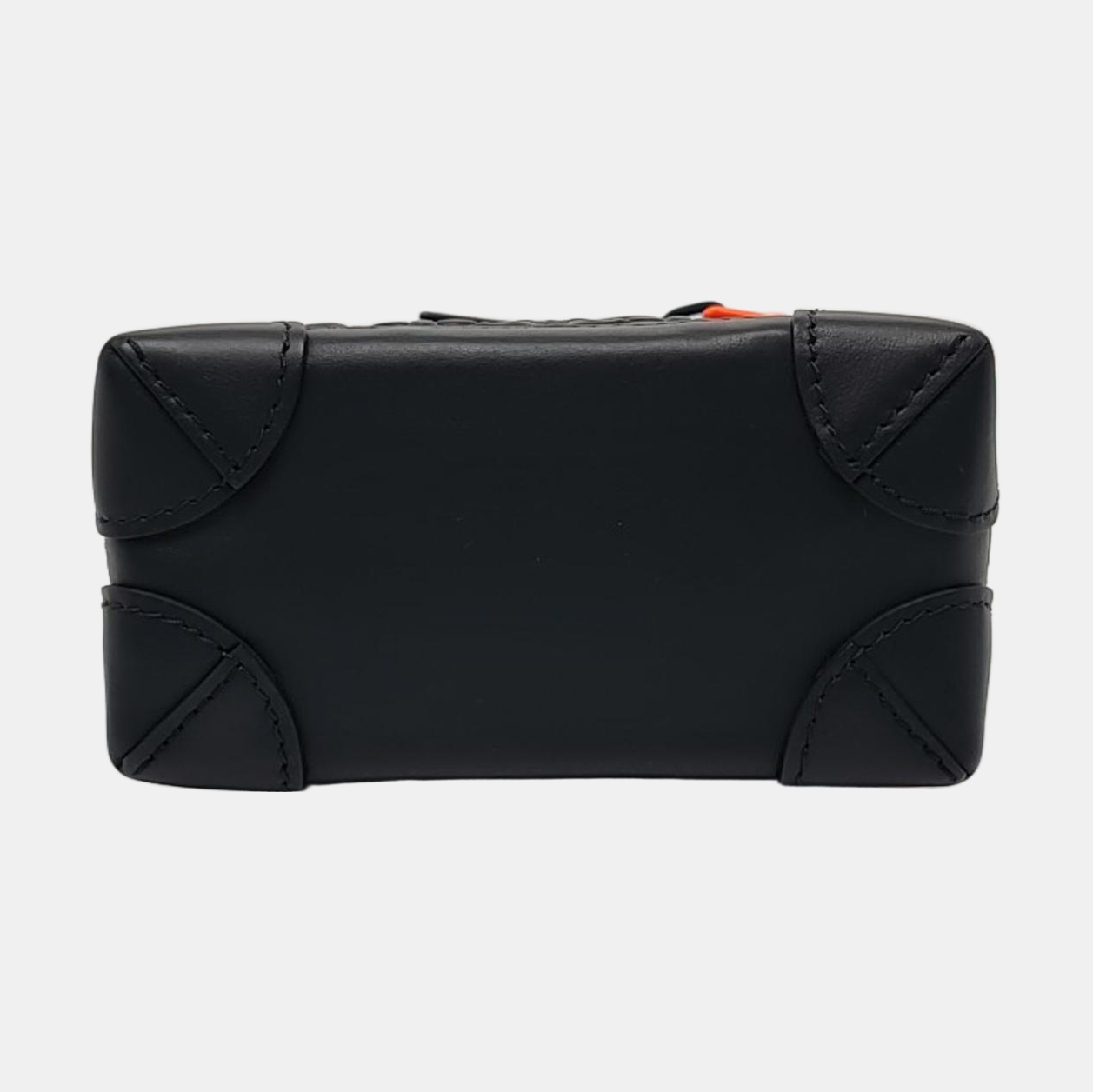 LOUIS VUITTON STEAMER Extra Small Black Leather Embossed Shoulder Bag with Shoulder Strap, Gold Hardware, Removable Shoulder Strap-(SKU)-965312772