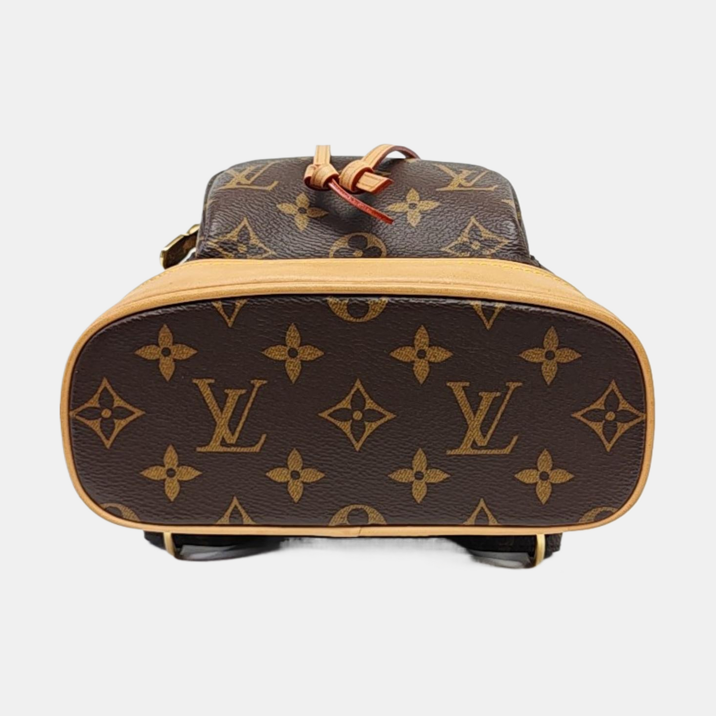 LOUIS VUITTON MONTSOURIS BB brown coated canvas Monogram backpack gold hardware 2 removable shoulder straps complete accessories-(SKU)-965720773