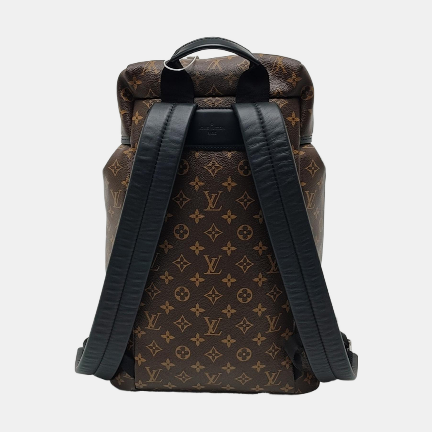 LOUIS VUITTON ZACK Medium Brown Coated Canvas Monogram Backpack Handbag Silver Hardware-(SKU)-965813745