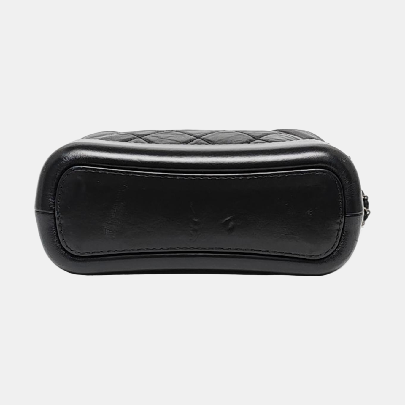 CHANEL GABRIELLE Small Black Leather Quilted Intrecciato Bag Crossbody Bag Single Shoulder Bag Golden Silver Ruthenium Hardware 26cm Removable Strap Accessories Complete-(SKU)-949455868