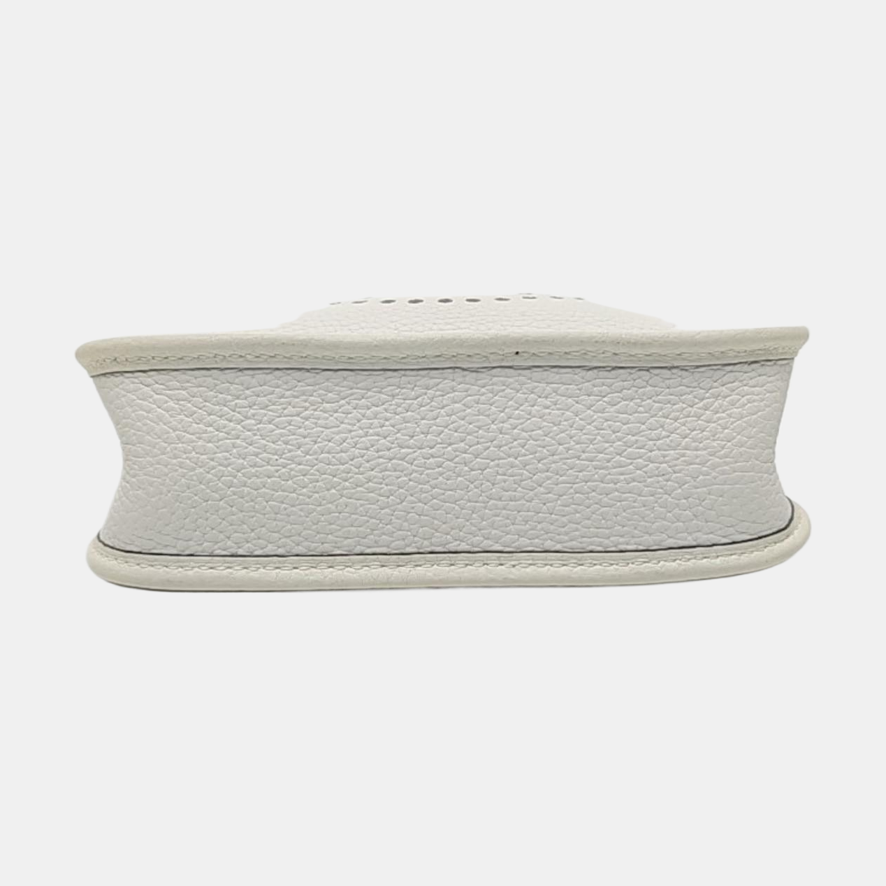 HERMÈS Evelyne New White Clemence Leather Cutout Shoulder Bag Crossbody Bag Handbag Golden Hardware Removable Shoulder Strap Accessories Included-(SKU)-961613052