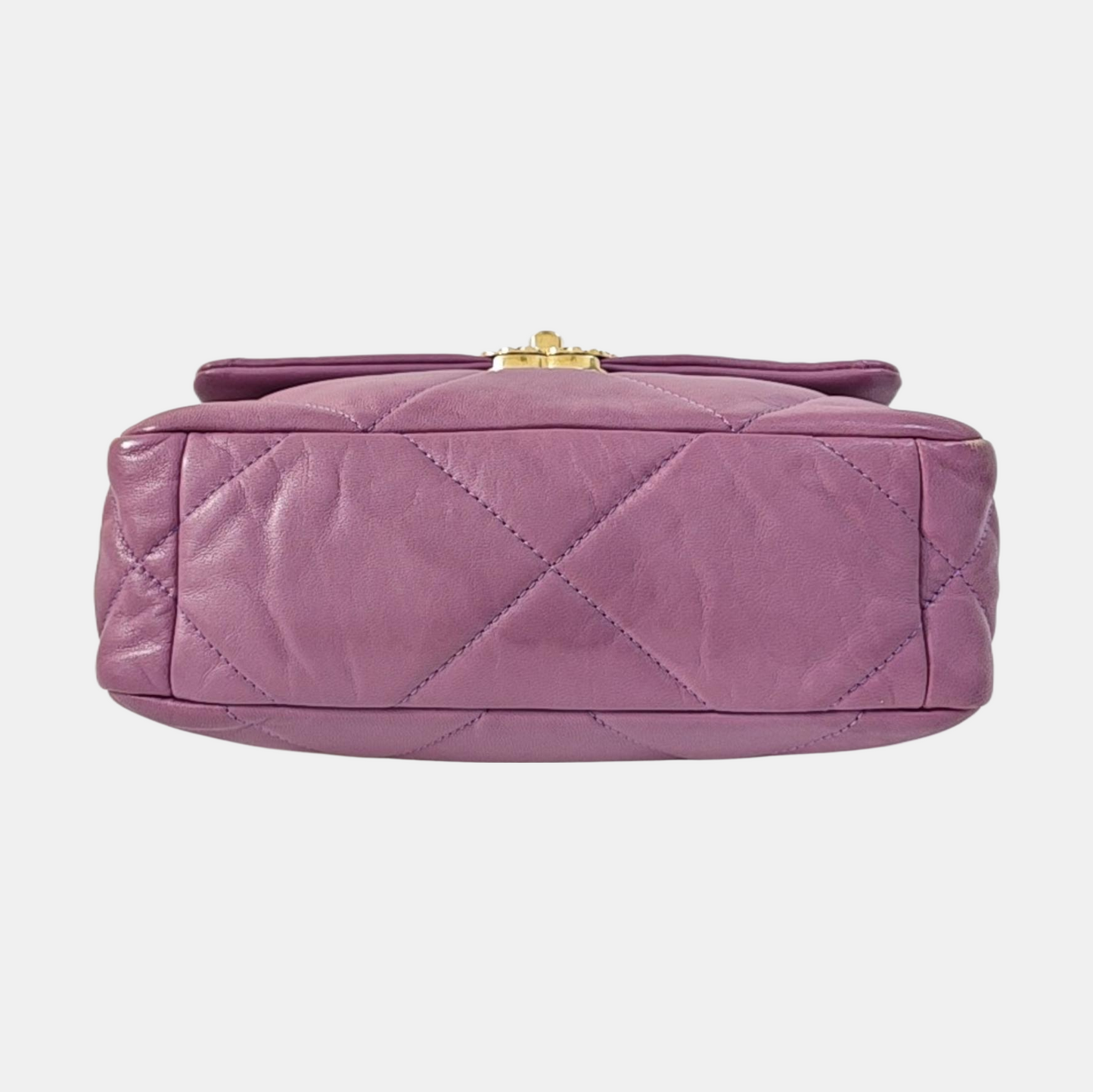 CHANEL CHANEL 19 Small Pastel Pink Lamb Leather Quilted Stitch Shoulder Bag Crossbody Bag Gold Silver Rhodium Hardware 30 Clasp-(SKU)-966023711