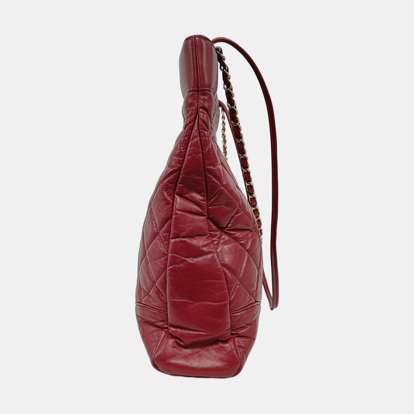 CHANEL CHANEL 31 Burgundy Vintage Calfskin Diamond Quilted Crossbody Single Shoulder Bag Tote with Gold Hardware 30 Compartments-(SKU)-966025324