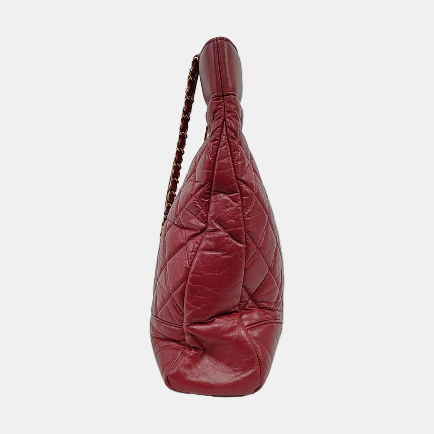 CHANEL CHANEL 31 Burgundy Vintage Calfskin Diamond Quilted Crossbody Single Shoulder Bag Tote with Gold Hardware 30 Compartments-(SKU)-966025324