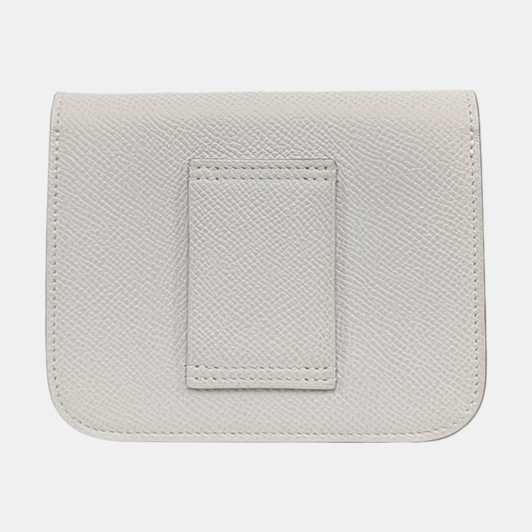 HERMÈS Constance Slim Light Gray Epsom Leather Constance Bag Wallet with Gold Hardware B Stamp Pockets-(SKU)-966022942
