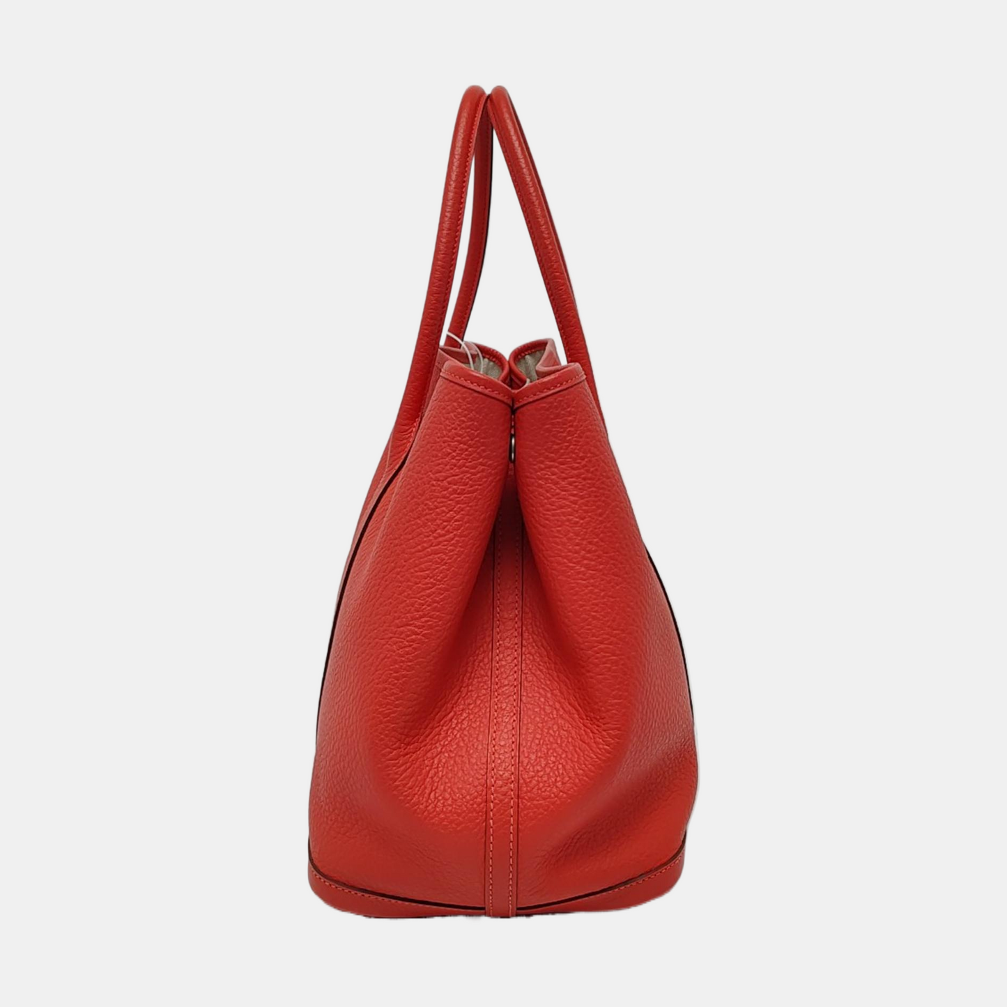 HERMÈS Garden Party 36 Peony Red Negonda Calfskin Garden Bag Tote Bag Silver Hardware 🅁 Engraved-(SKU)-966027305