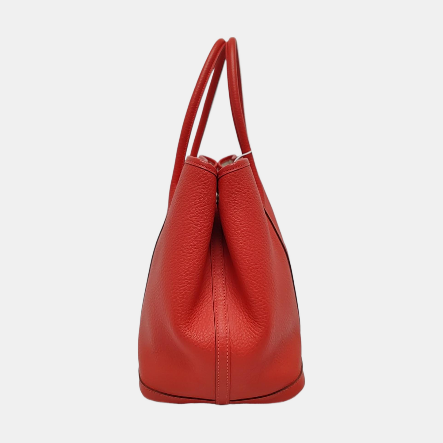 HERMÈS Garden Party 36 Peony Red Negonda Calfskin Garden Bag Tote Bag Silver Hardware 🅁 Engraved-(SKU)-966027305