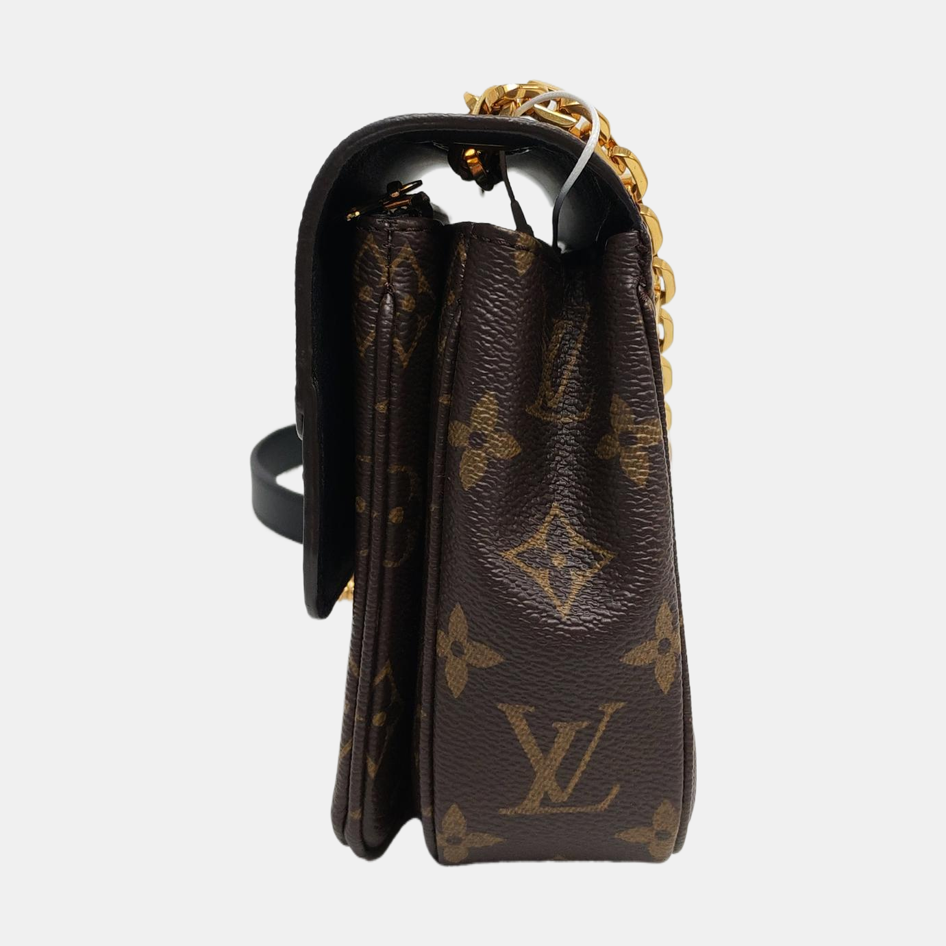 LOUIS VUITTON MARCEAU Brown Coated Canvas Monogram Single Shoulder Bag Crossbody Bag Gold Hardware-(SKU)-966233231