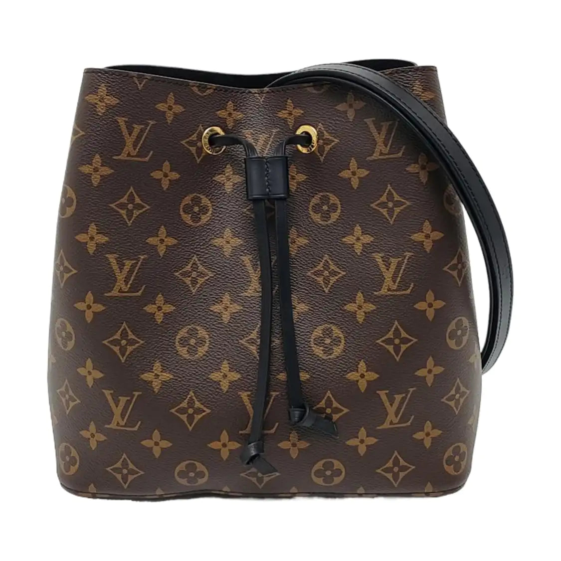 LOUIS VUITTON NÉONOÉ Medium Brown Coated Canvas Monogram Neverfull Shoulder Bag with Gold Hardware and Detachable Strap-(SKU)-966186595