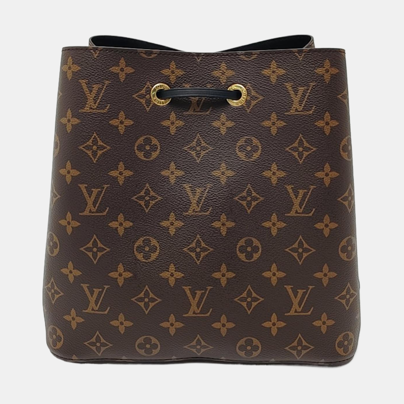 LOUIS VUITTON NÉONOÉ Medium Brown Coated Canvas Monogram Neverfull Shoulder Bag with Gold Hardware and Detachable Strap-(SKU)-966186595