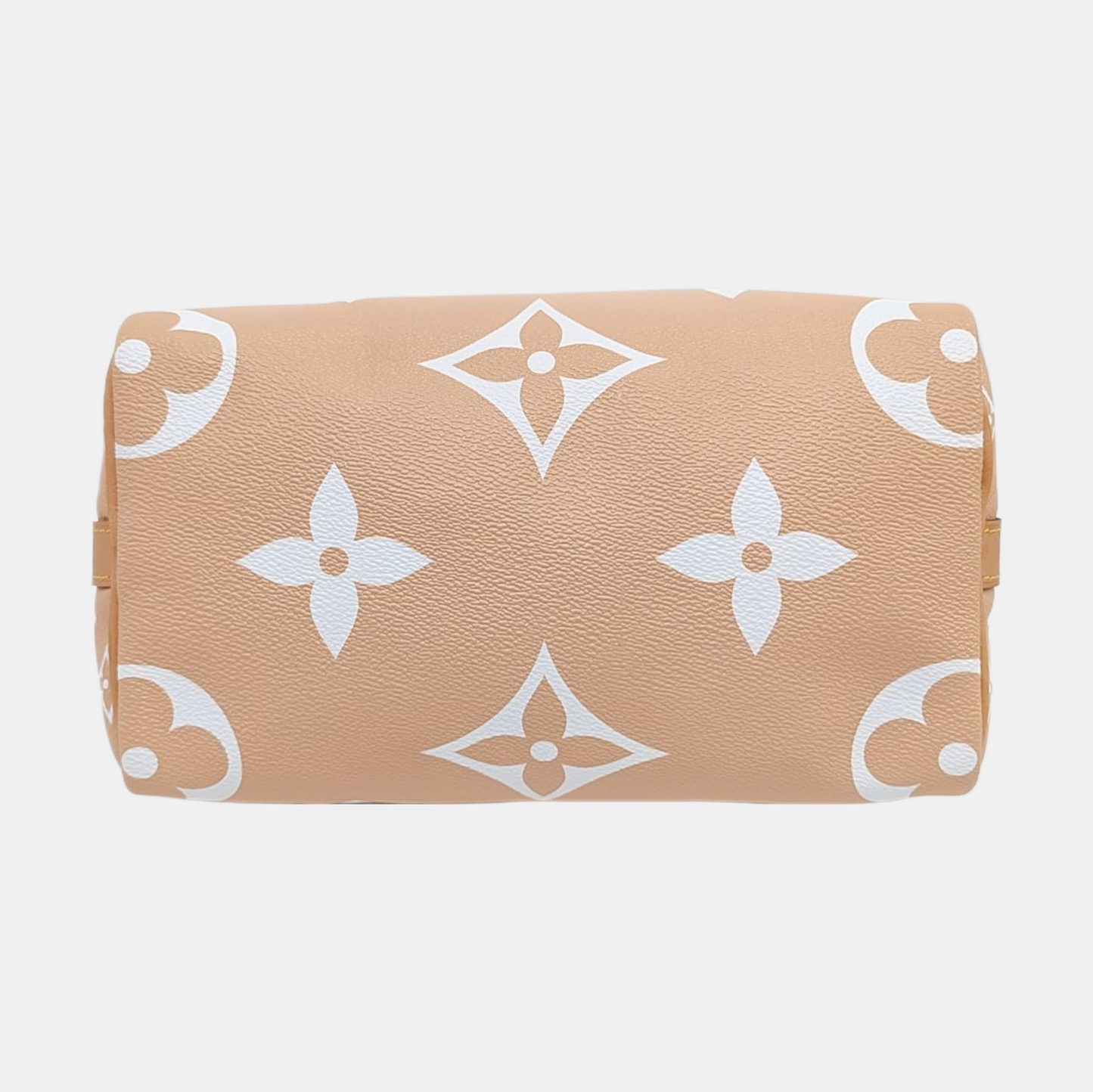 LOUIS VUITTON SPEEDY 25 Apricot Coated Canvas Monogram Boston Bag Crossbody Shoulder Bag Sling Bag Gold Hardware Removable Strap-(SKU)-966306209