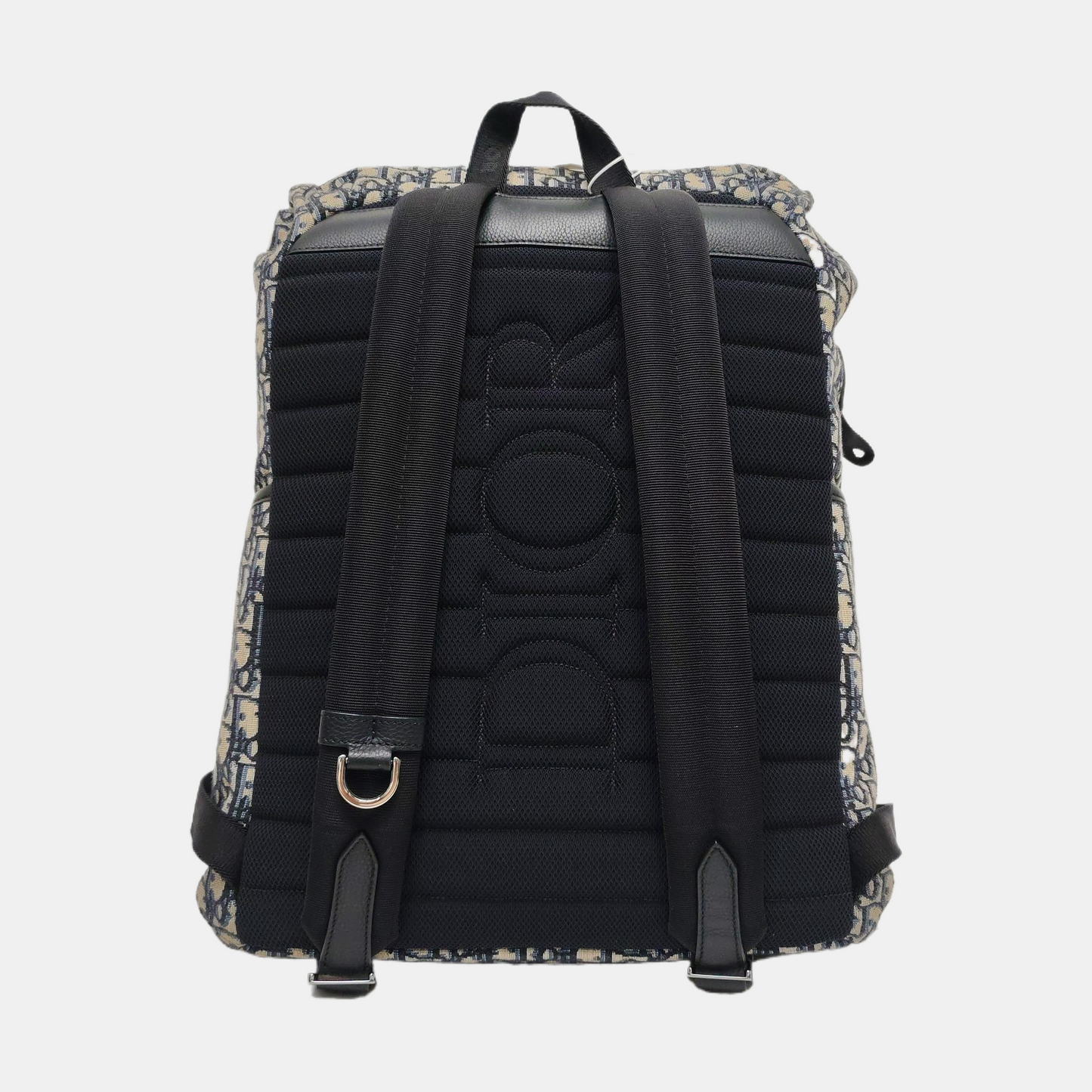 DIOR Explorer Black Canvas Monogram Quilted Backpack Golden Hardware-(SKU)-966460846