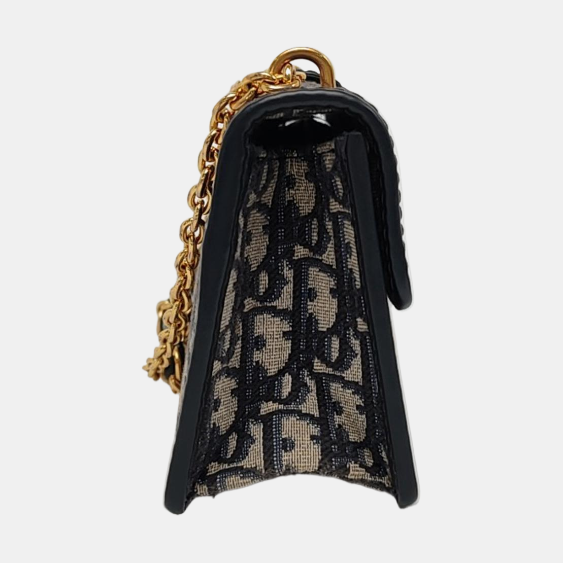 DIOR 30 Montaigne East-West blue canvas Monogram jacquard Montaigne bag shoulder bag crossbody bag removable shoulder strap-(SKU)-966152938
