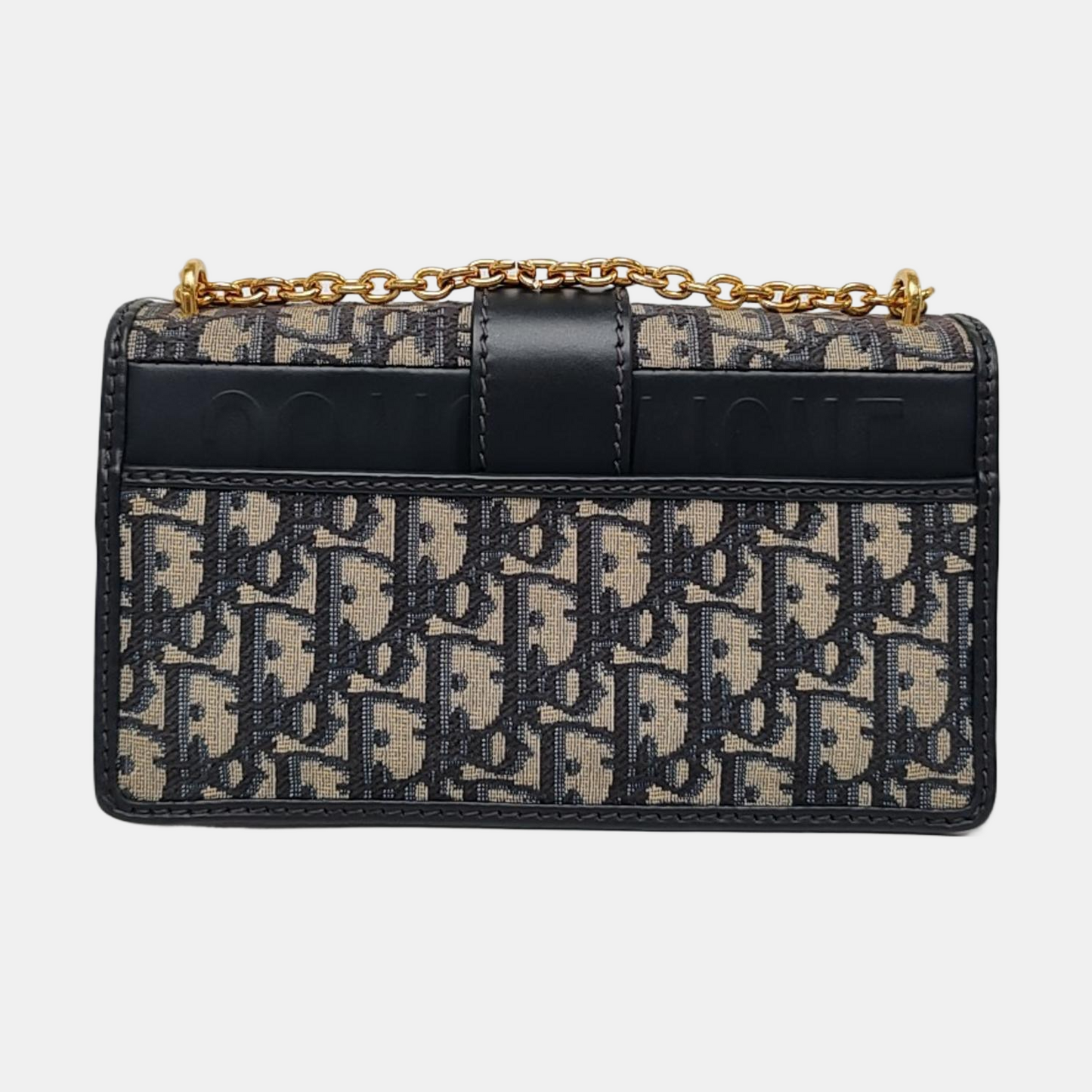 DIOR 30 Montaigne East-West blue canvas Monogram jacquard Montaigne bag shoulder bag crossbody bag removable shoulder strap-(SKU)-966152938