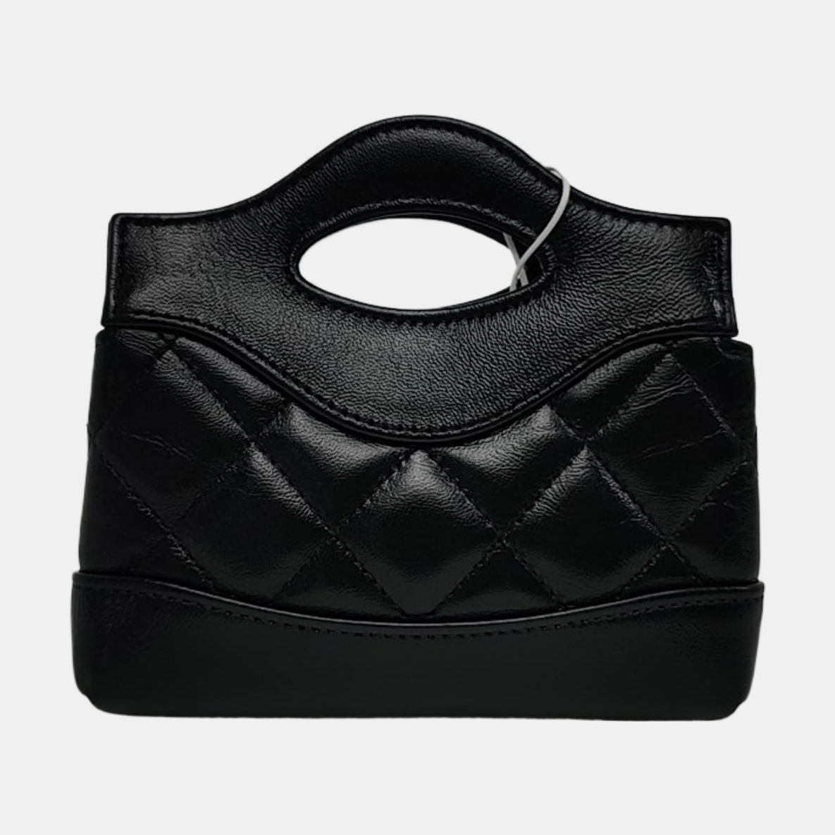 CHANEL CHANEL 31 Super Mini Black Lamb Skin Quilted Shoulder Bag Tote Bag Crossbody Golden Hardware Complete Accessories-(SKU)-966204725