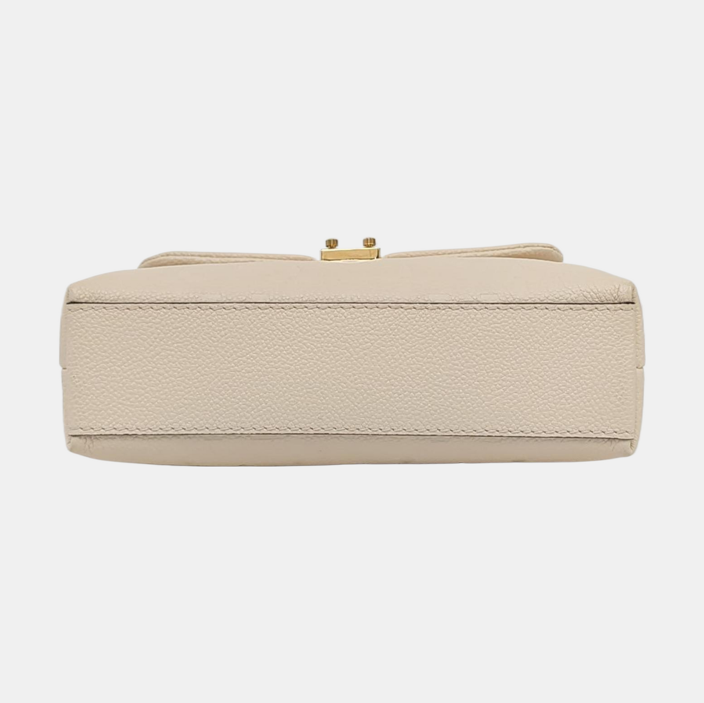 LOUIS VUITTON MADELEIN Nano White Leather Monogram Embossed Shoulder Bag Tote Bag Crossbody Bag Golden Hardware Removable Shoulder Strap Accessories Included-(SKU)-966288276