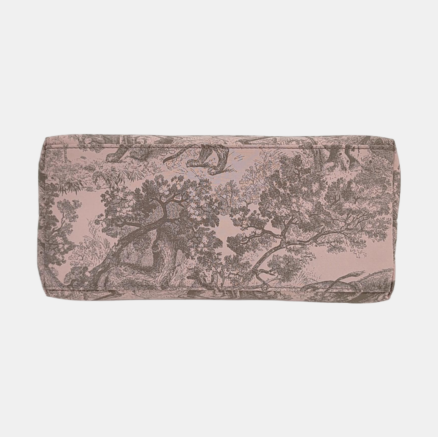 DIOR Diortravel Nomad Medium Pink Fabric Embroidered Bento Bag Handbag Shoulder Bag Silver Hardware-(SKU)-966617777