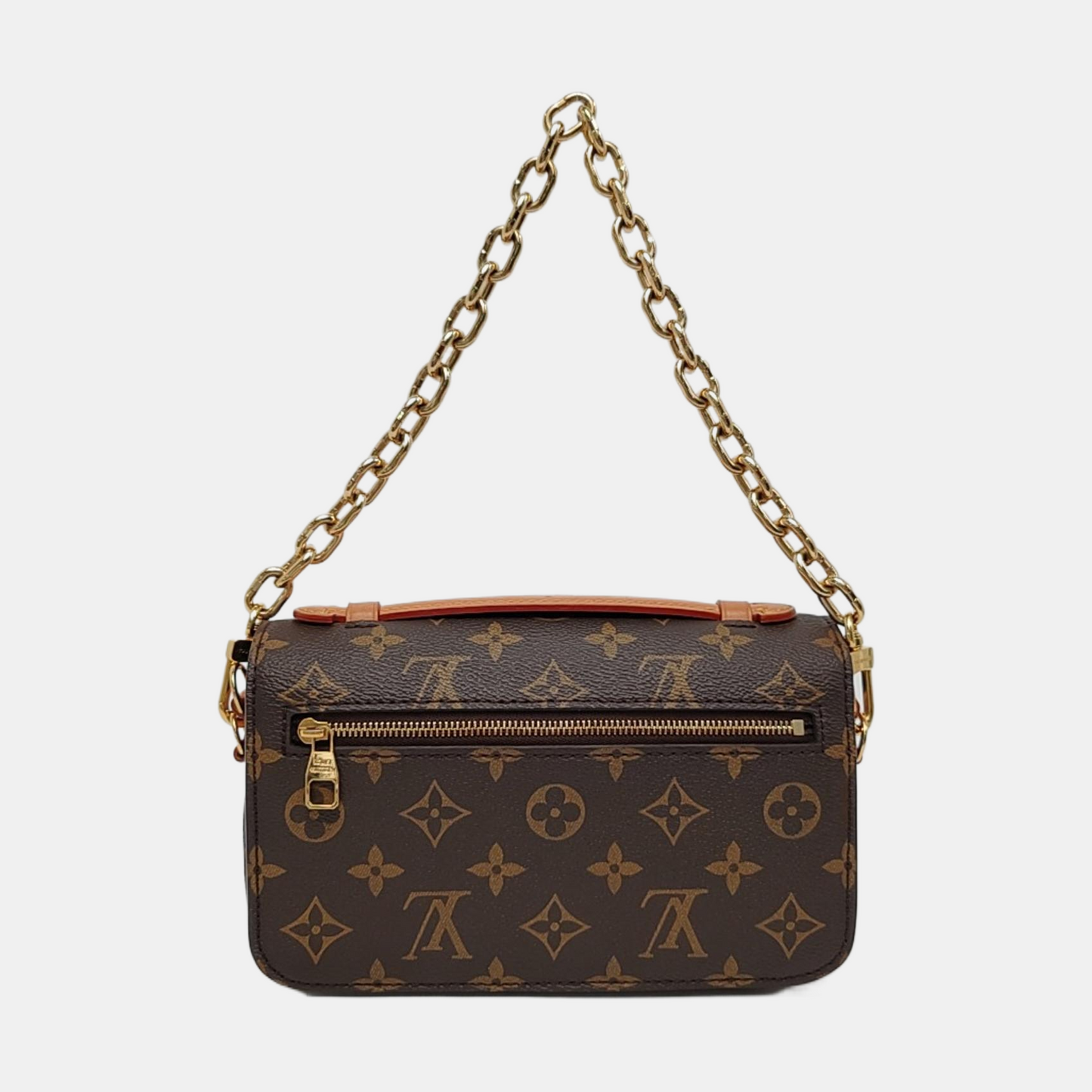 LOUIS VUITTON MÉTIS EAST WEST Brown Coated Canvas Monogram Crossbody Shoulder Bag Tote Bag Single Shoulder Bag with Detachable Straps-(SKU)-966155096