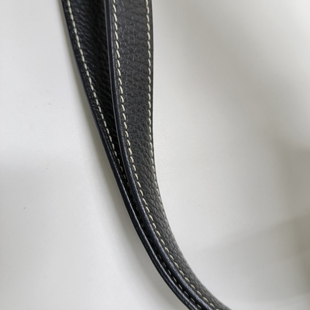 HERMÈS Cabasellier Black Clemence Leather Single Shoulder Bag Z Mark-(SKU)-966768126