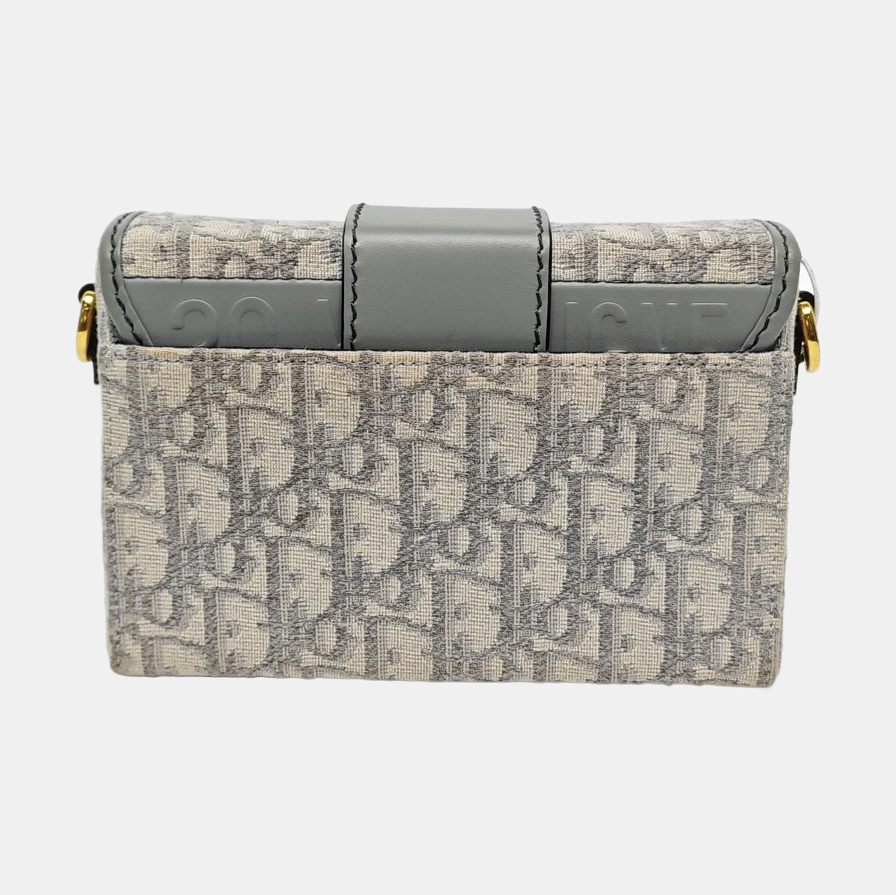 DIOR 30 Montaigne Grey Canvas Monogram Montaigne Bag Crossbody Shoulder Bag-(SKU)-966440601