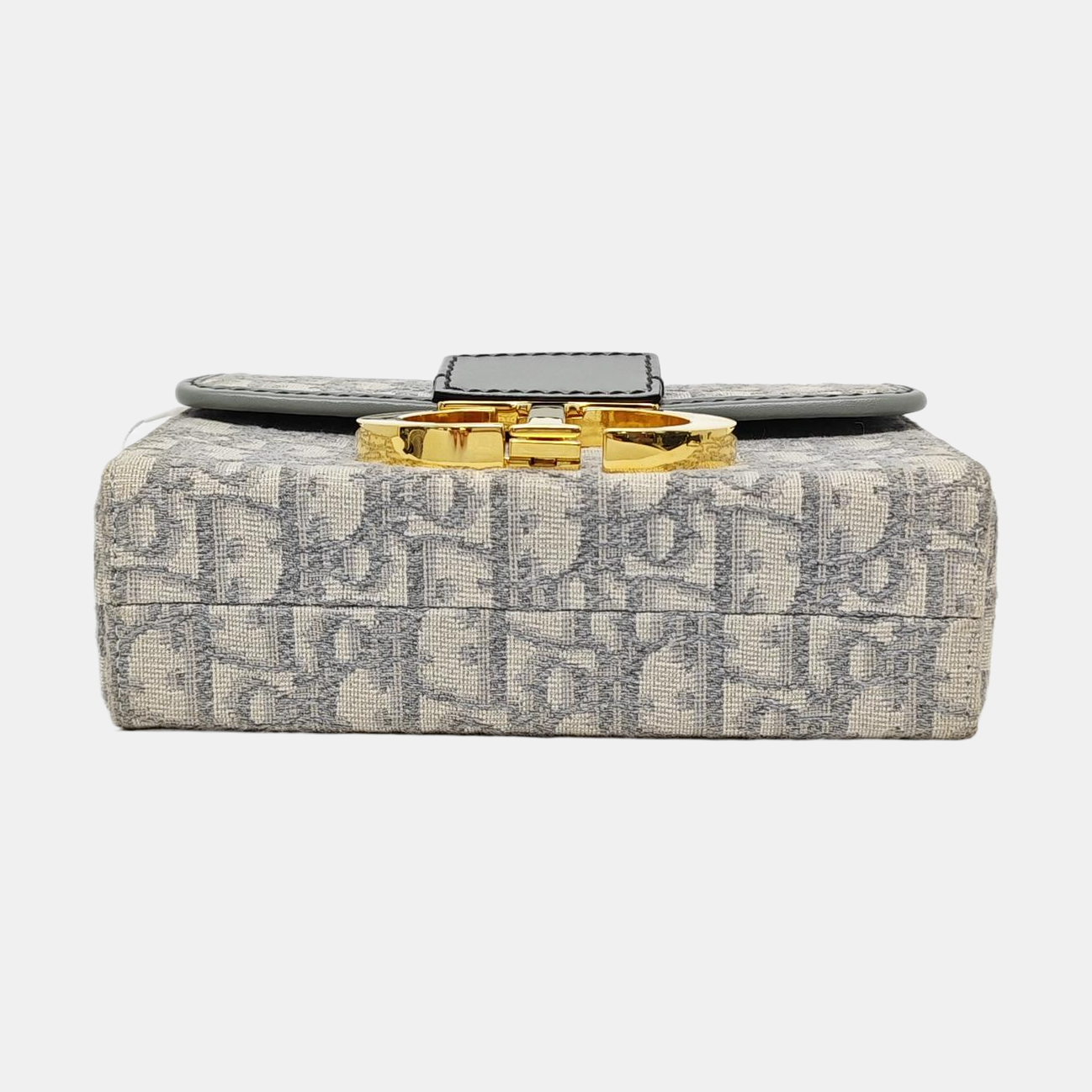 DIOR 30 Montaigne Grey Canvas Monogram Montaigne Bag Crossbody Shoulder Bag-(SKU)-966440601