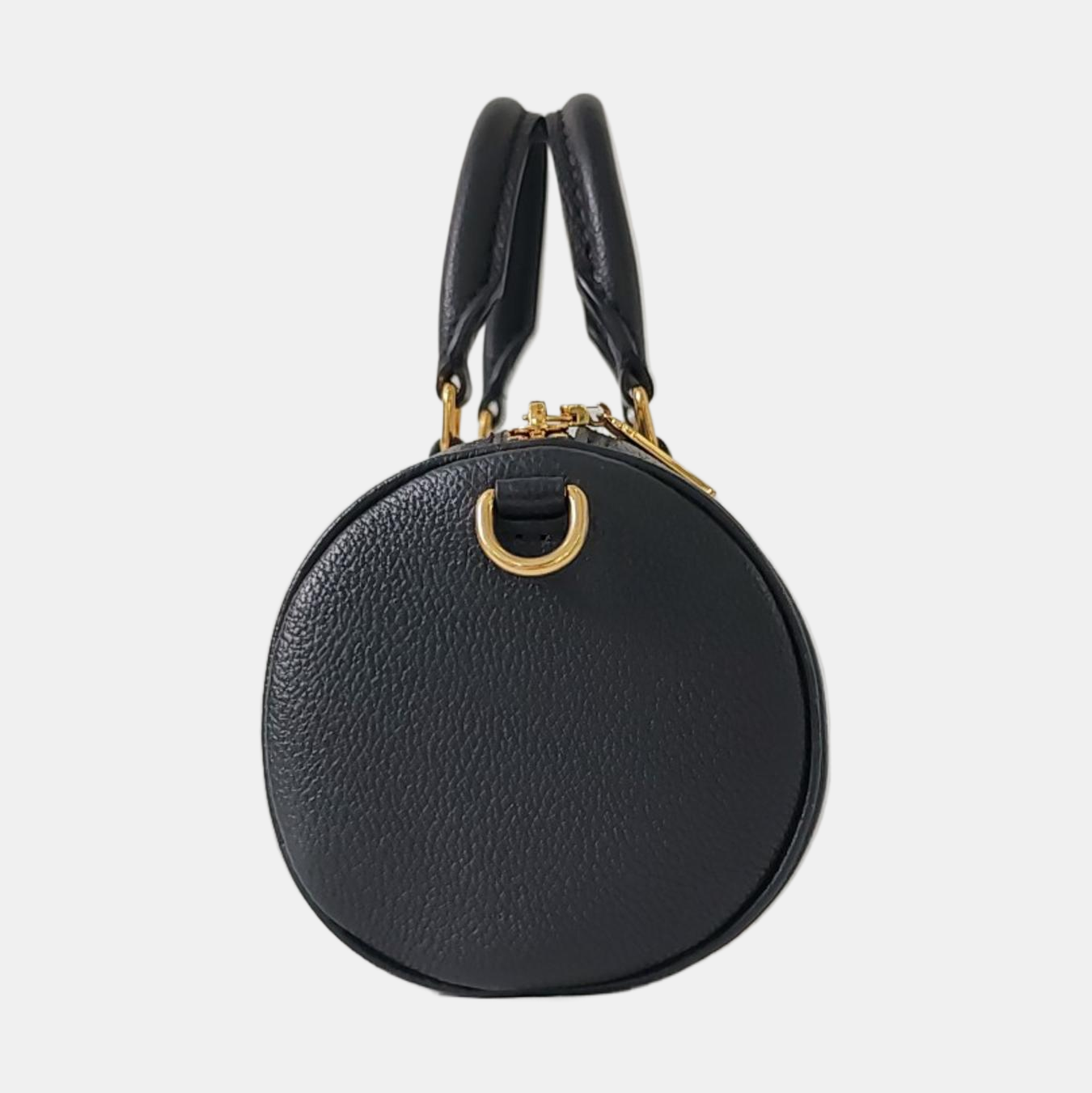 LOUIS VUITTON PAPILLON BB Black Calfskin Monogram Papillon Crossbody Shoulder Bag Handbag with Removable Strap Gold Hardware Detachable Pouch-(SKU)-966336754