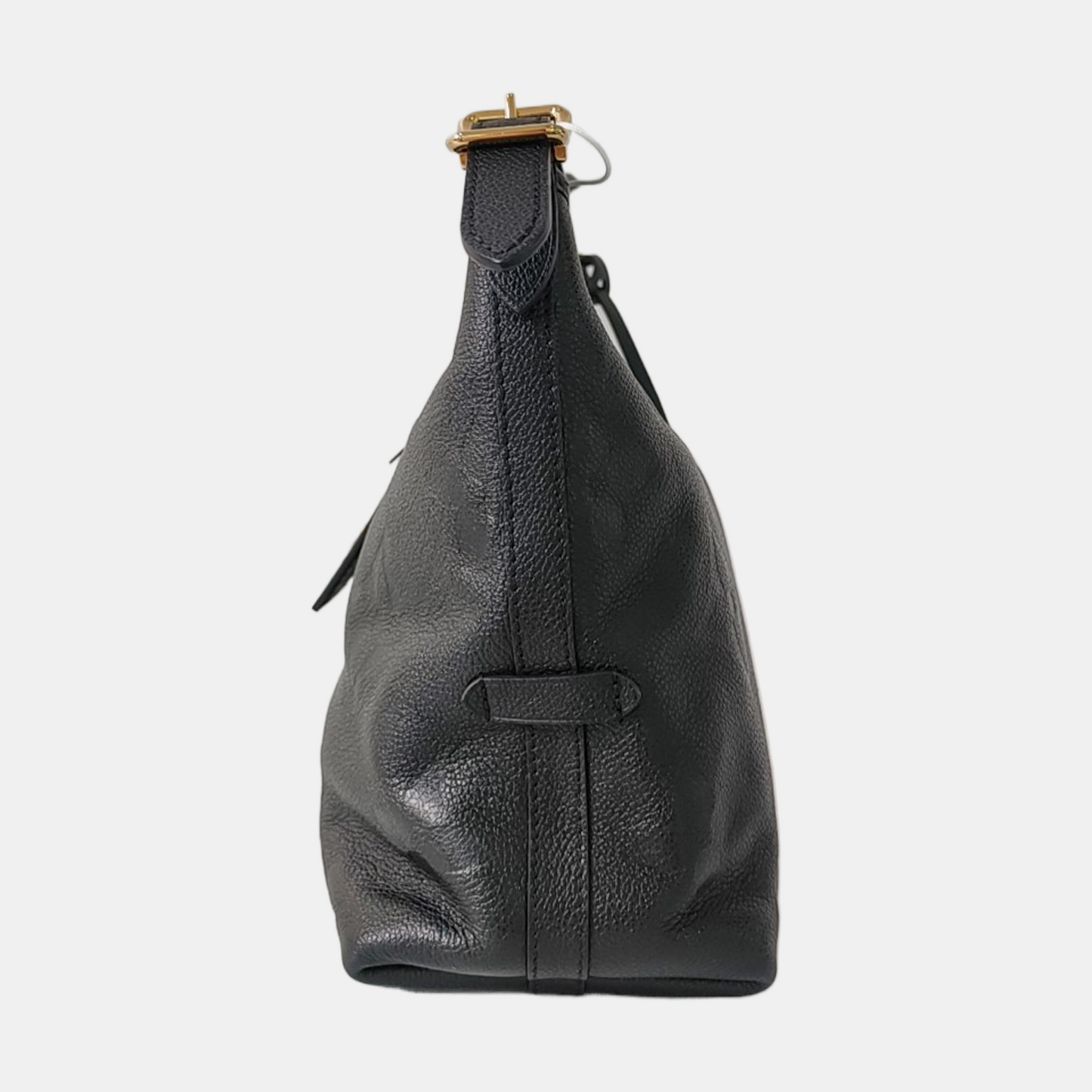 LOUIS VUITTON CARRYALL Small Black Leather Monogram Damier Ebene Black Shoulder Bag Tote Bag with Gold Hardware and Detachable Shoulder Strap-(SKU)-966661333