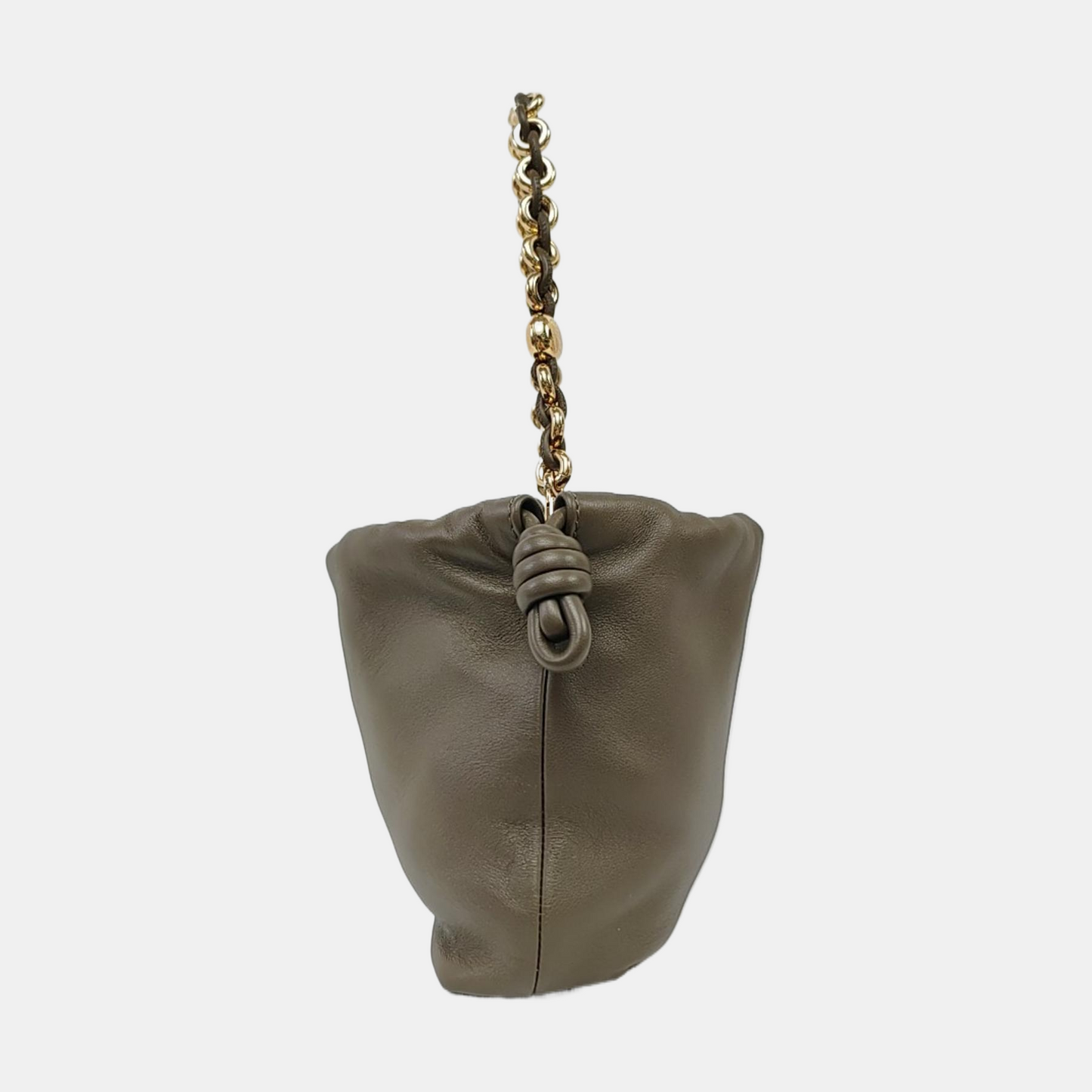LOEWE Flamenco Green Lamb Skin Single Shoulder Bag Tote Bag Crossbody Bag Golden Hardware 2 Removable Straps-(SKU)-966786870