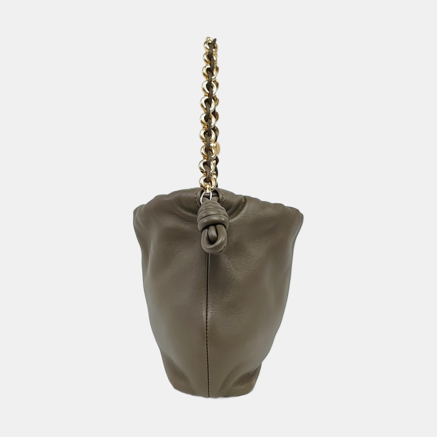 LOEWE Flamenco Green Lamb Skin Single Shoulder Bag Tote Bag Crossbody Bag Golden Hardware 2 Removable Straps-(SKU)-966786870