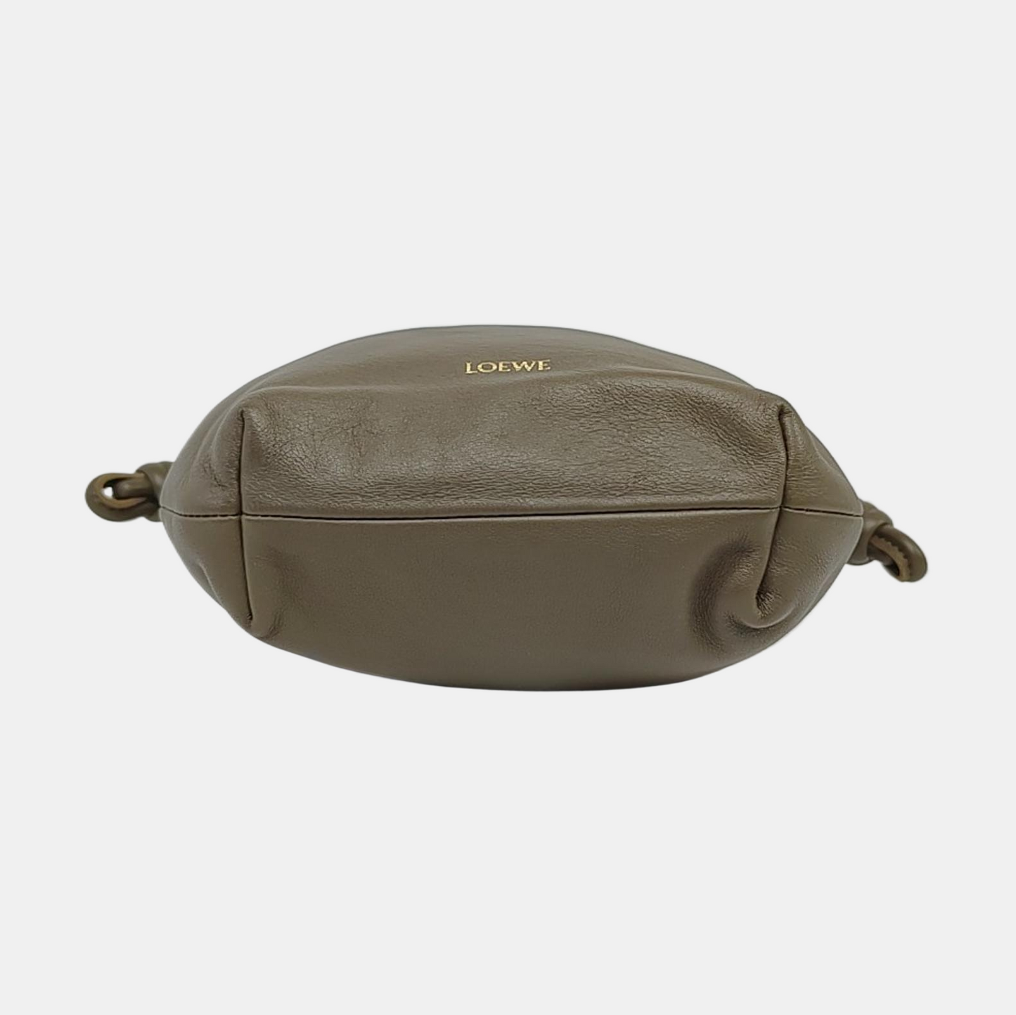 LOEWE Flamenco Green Lamb Skin Single Shoulder Bag Tote Bag Crossbody Bag Golden Hardware 2 Removable Straps-(SKU)-966786870