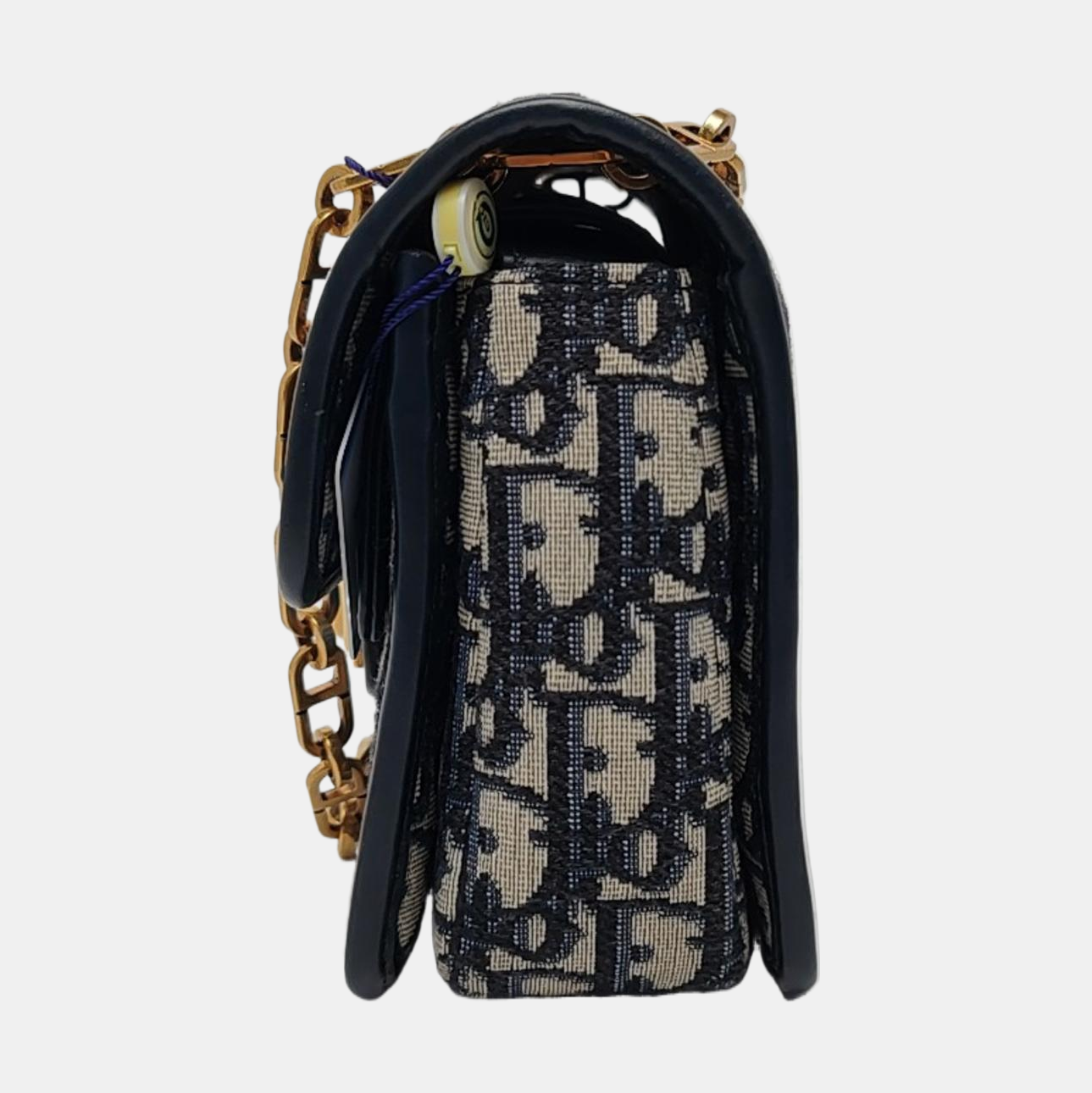 DIOR Dioraddict Blue Canvas Monogram Single Shoulder Bag and Crossbody with Gold Hardware-(SKU)-966513977