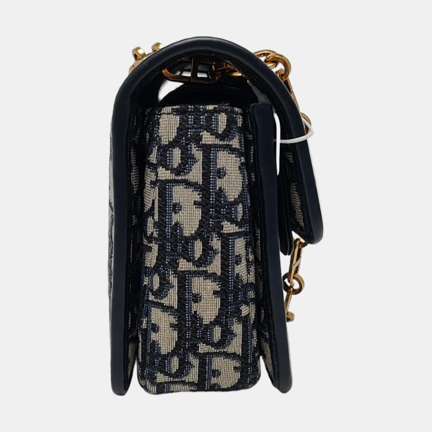 DIOR Dioraddict Blue Canvas Monogram Single Shoulder Bag and Crossbody with Gold Hardware-(SKU)-966513977