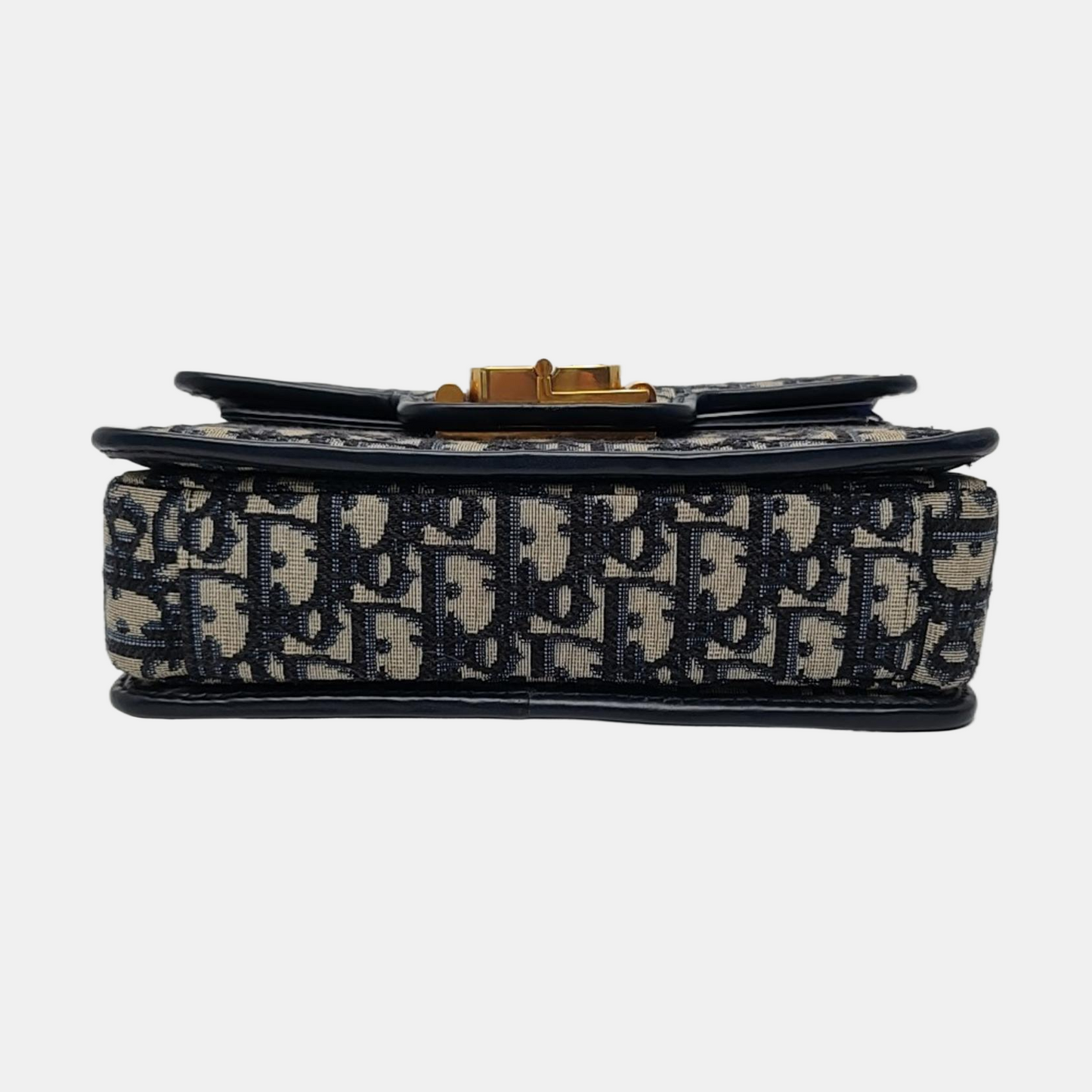 DIOR Dioraddict Blue Canvas Monogram Single Shoulder Bag and Crossbody with Gold Hardware-(SKU)-966513977