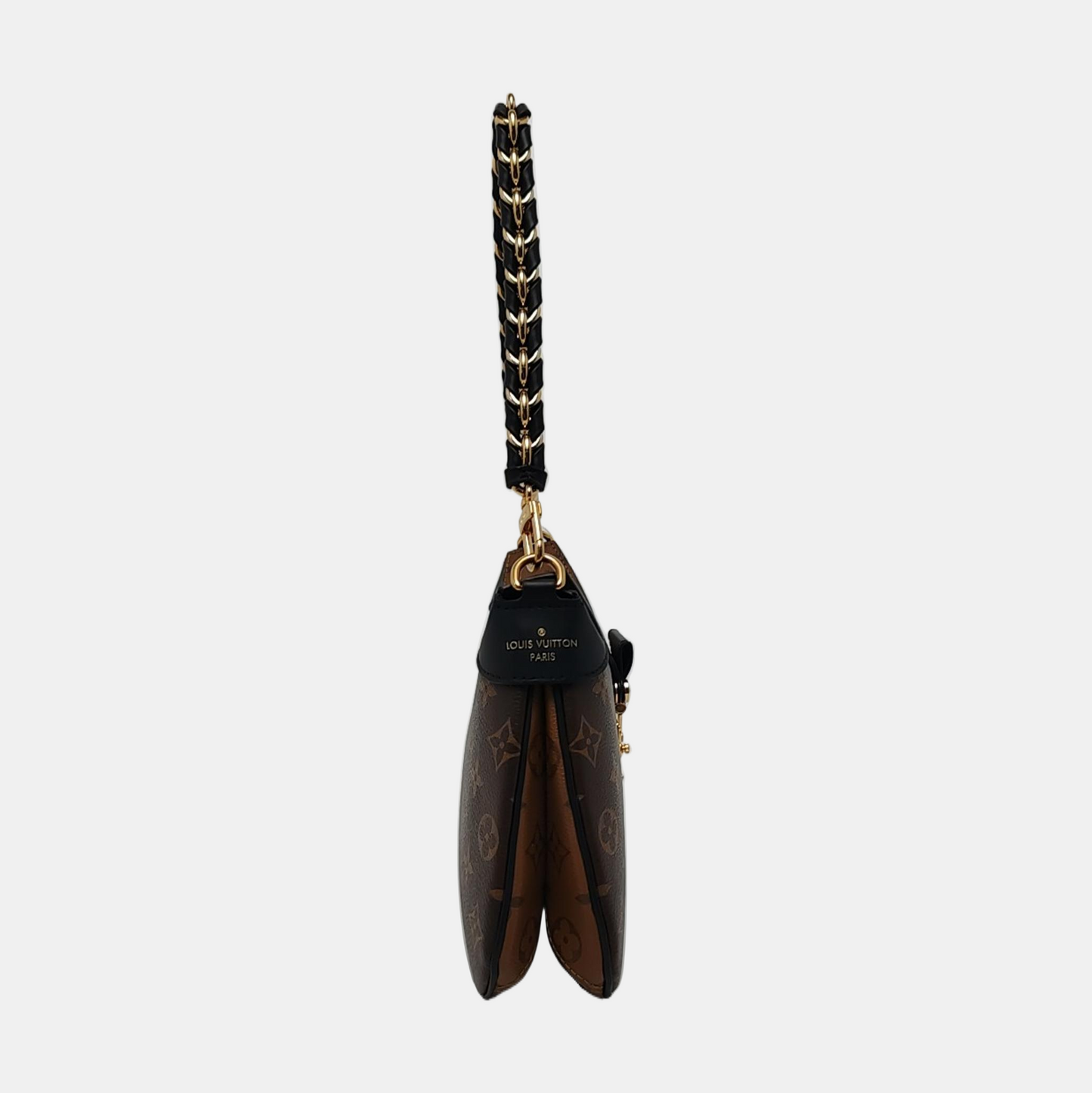 LOUIS VUITTON TWINNY Brown Coated Canvas Monogram Shoulder Bag with Detachable Strap-(SKU)-966609375