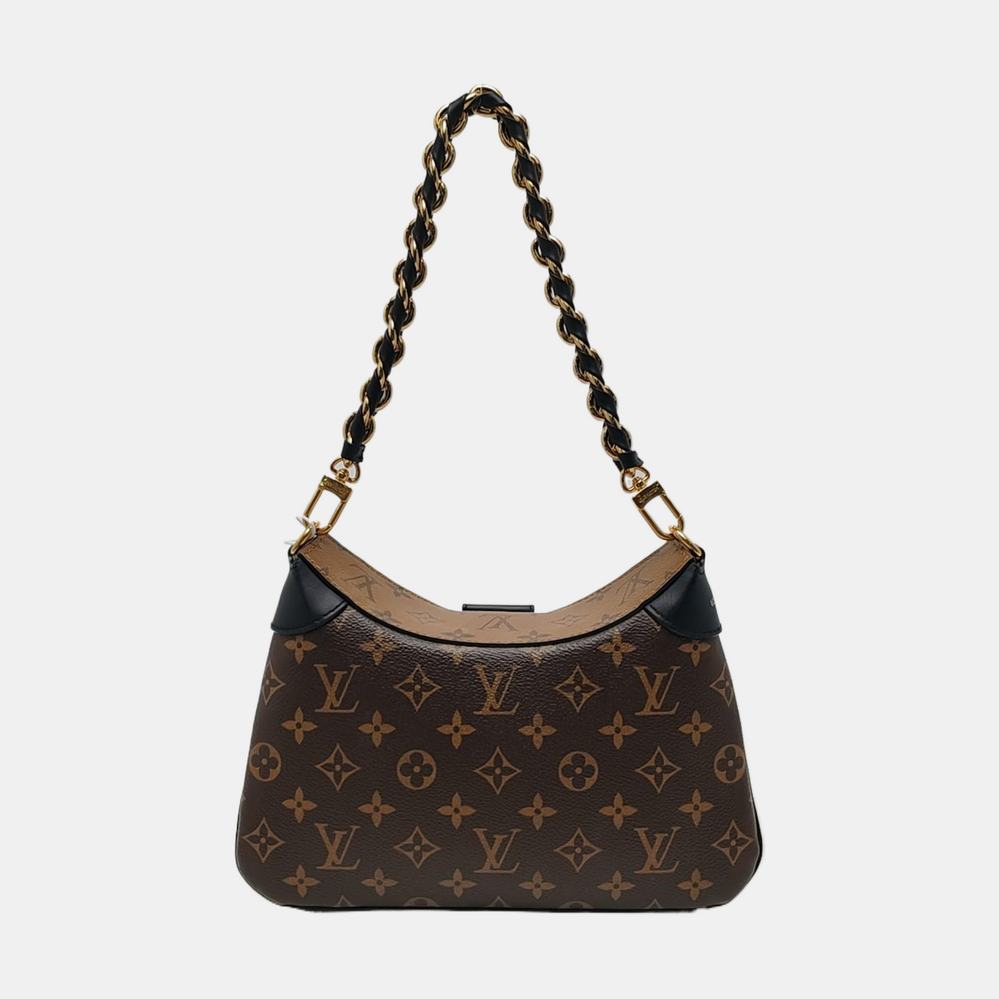 LOUIS VUITTON TWINNY Brown Coated Canvas Monogram Shoulder Bag with Detachable Strap-(SKU)-966609375