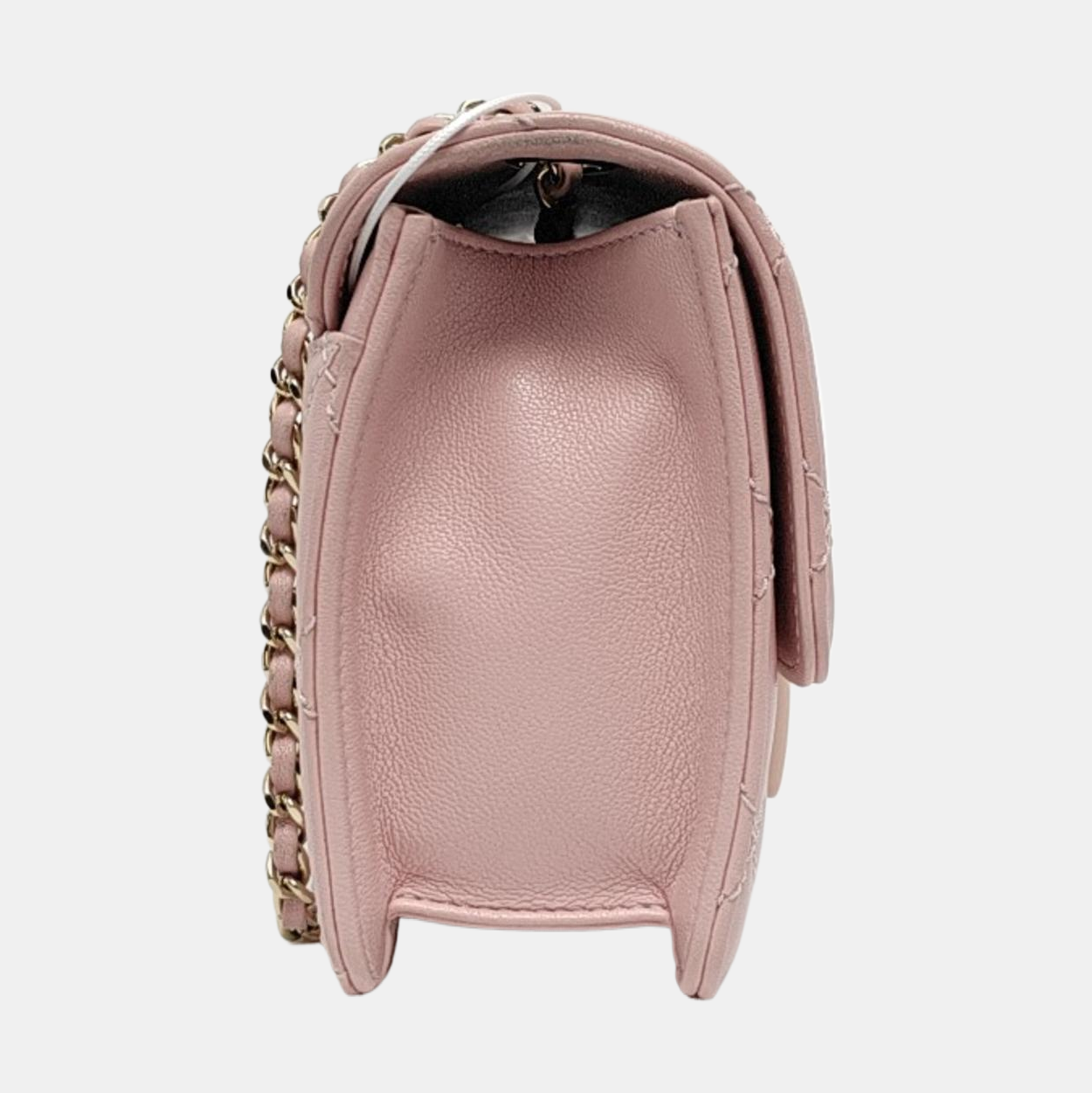 CHANEL BEAUTY LOCK Mini Pink Lamb Calfskin Quilted Crossbody Bag Gold Hardware 22 Clasp-(SKU)-964781570