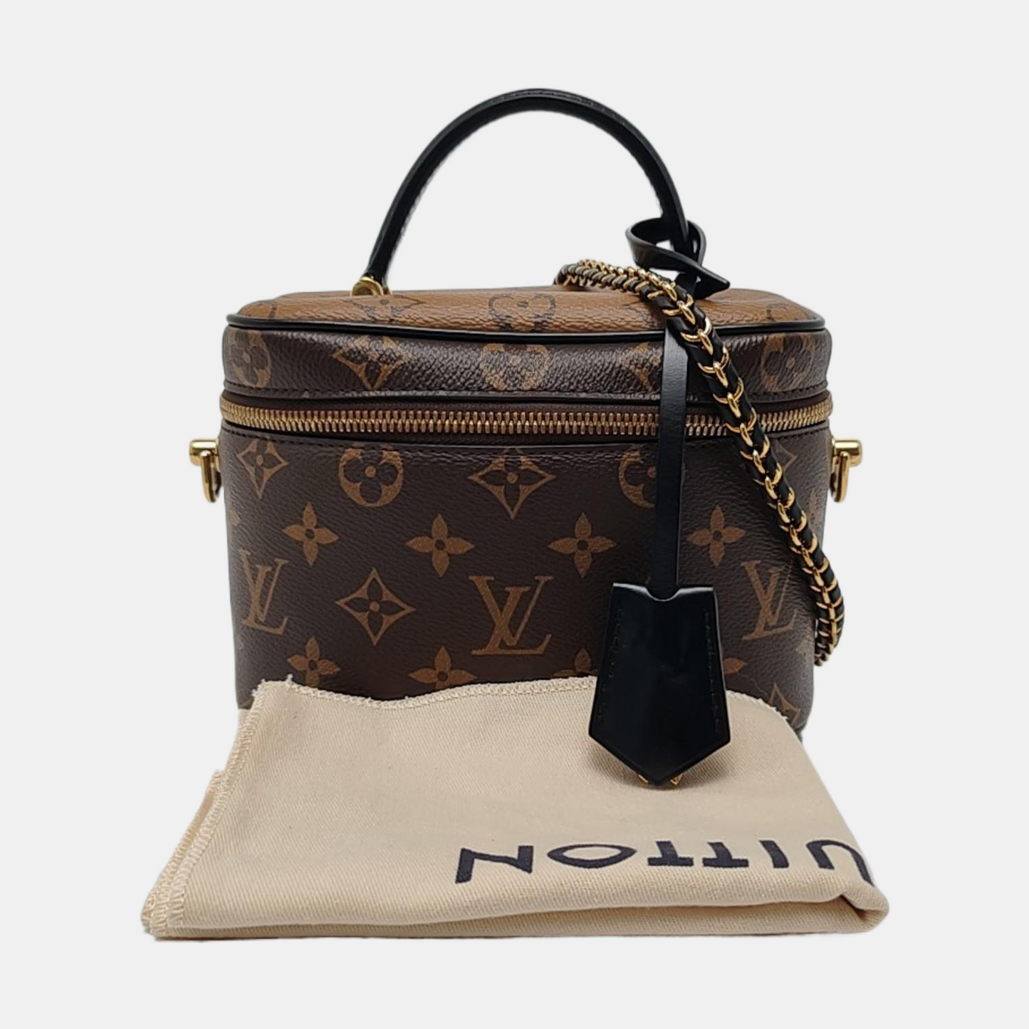 LOUIS VUITTON NICE Small Brown Coated Canvas Monogram Single Shoulder Bag Handbag Crossbody Bag Golden Hardware Removable Strap-(SKU)-964285955