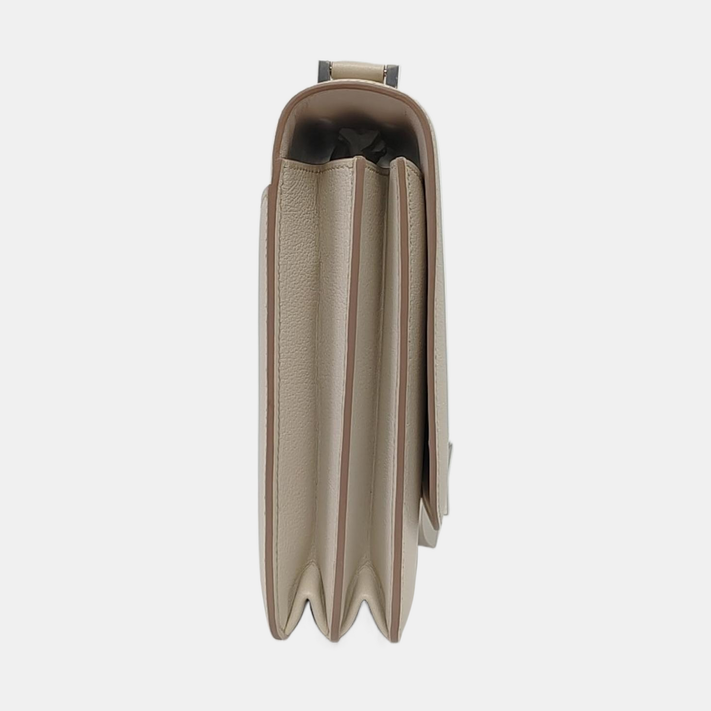 HERMÈS 2002 20 Cement Grey Evercolor Calfskin Crossbody Shoulder Bag with Silver Hardware, C-(SKU)-966838691