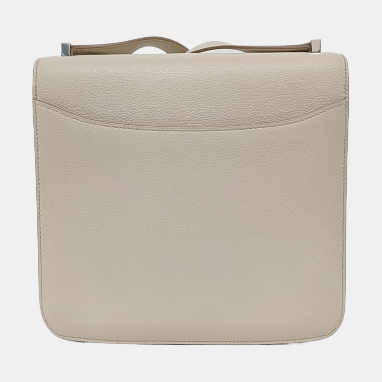 HERMÈS 2002 20 Cement Grey Evercolor Calfskin Crossbody Shoulder Bag with Silver Hardware, C-(SKU)-966838691