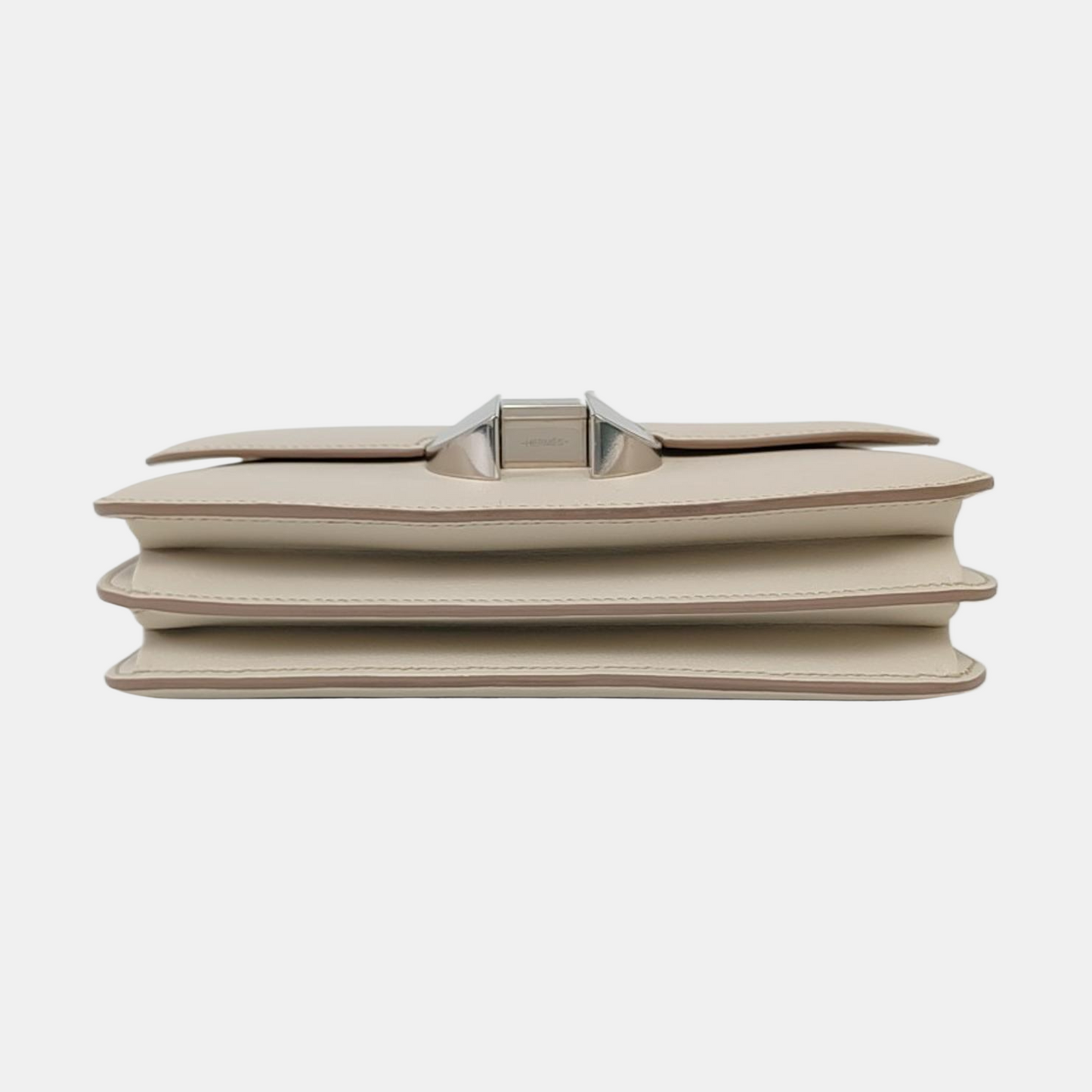 HERMÈS 2002 20 Cement Grey Evercolor Calfskin Crossbody Shoulder Bag with Silver Hardware, C-(SKU)-966838691