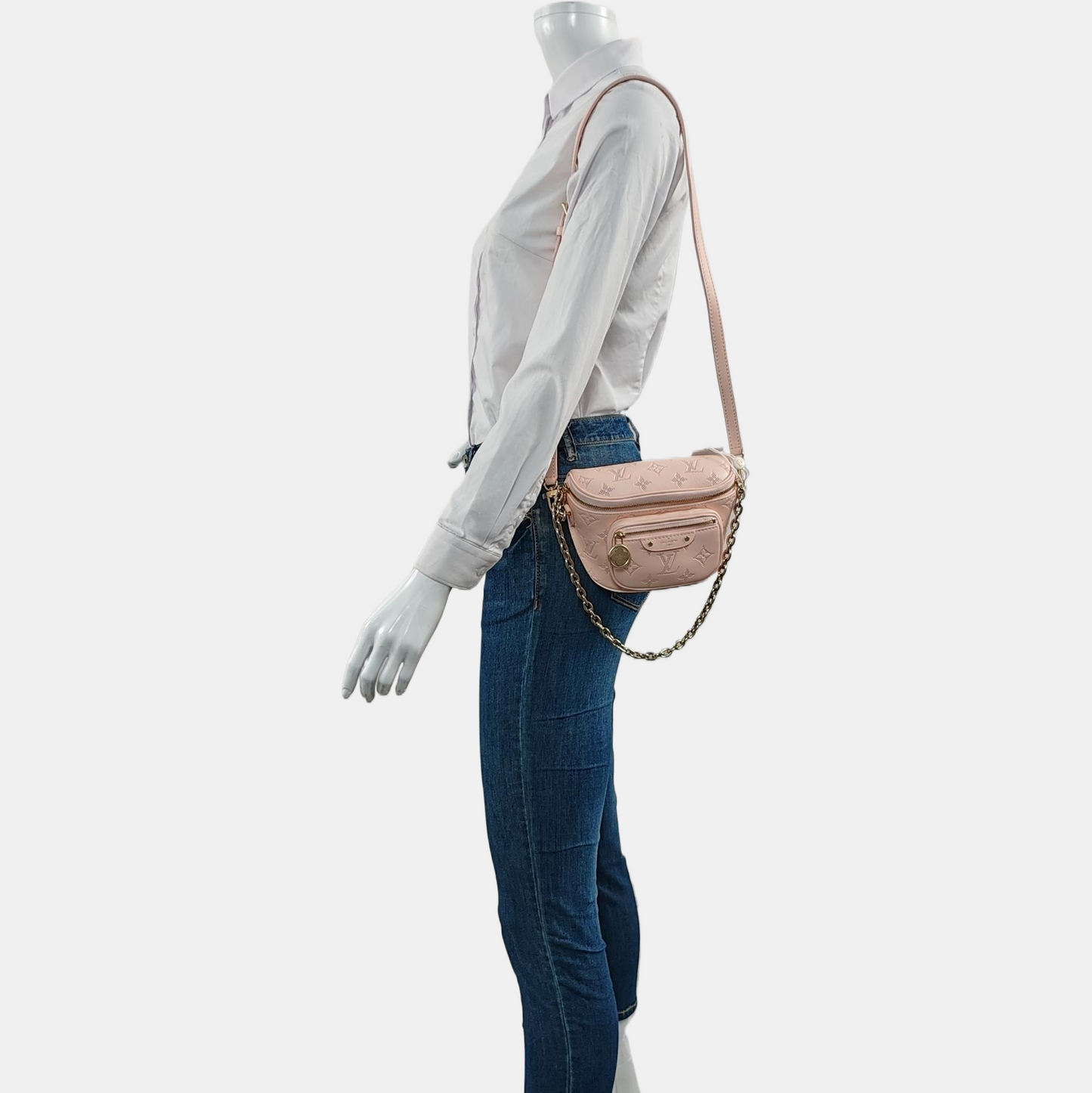 LOUIS VUITTON GRADIENT Mini Pink Calfskin Monogram Single Shoulder Bag Handbag Detachable Strap-(SKU)-966891620