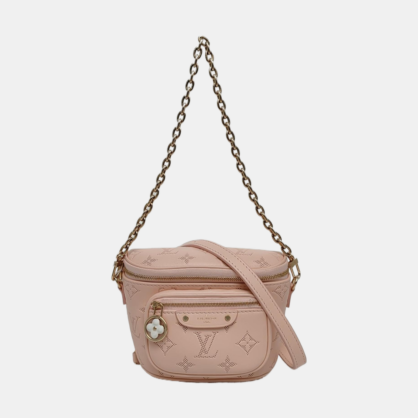 LOUIS VUITTON GRADIENT Mini Pink Calfskin Monogram Single Shoulder Bag Handbag Detachable Strap-(SKU)-966891620