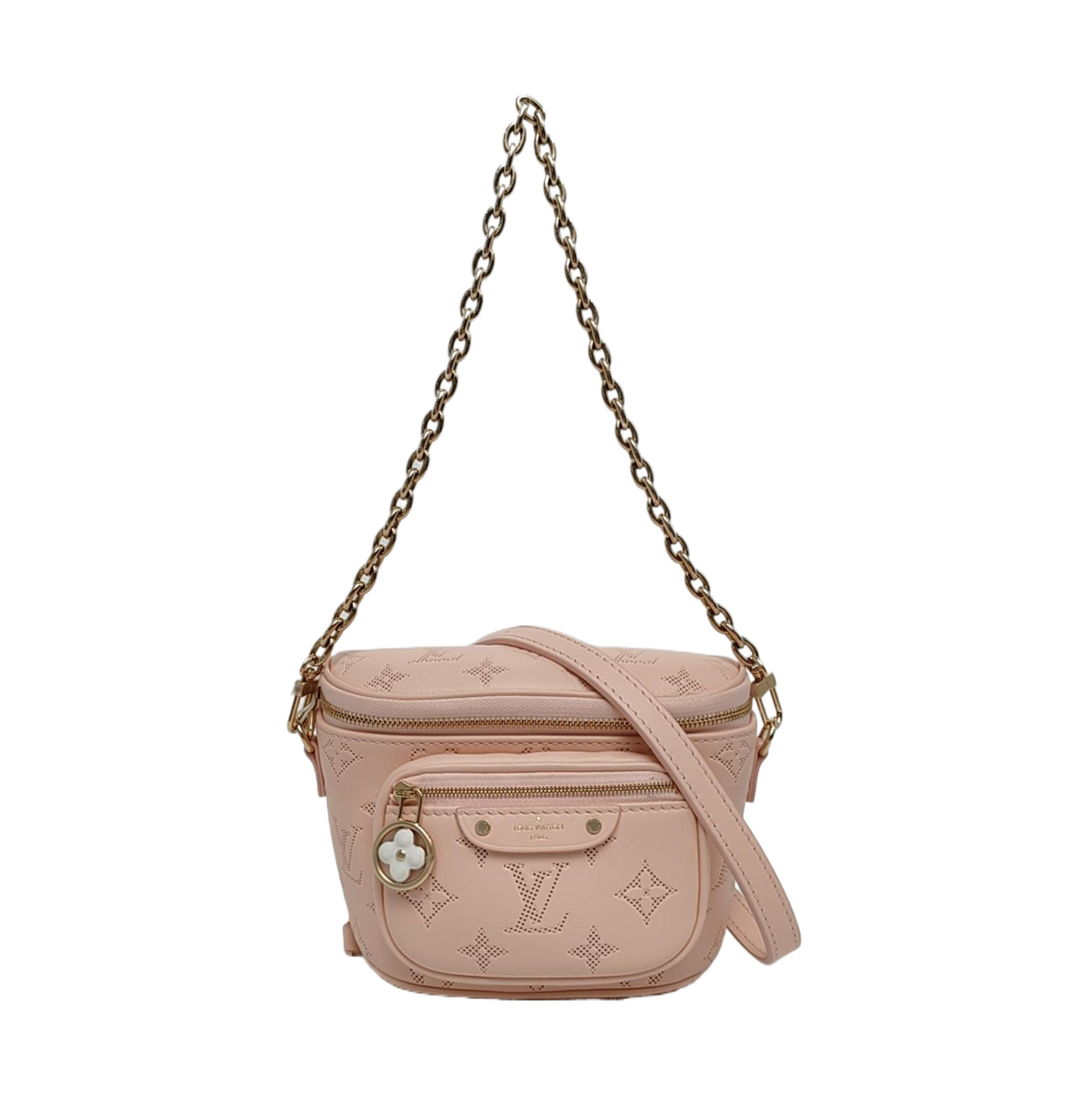 LOUIS VUITTON GRADIENT Mini Pink Calfskin Monogram Single Shoulder Bag Handbag Detachable Strap-(SKU)-966891620