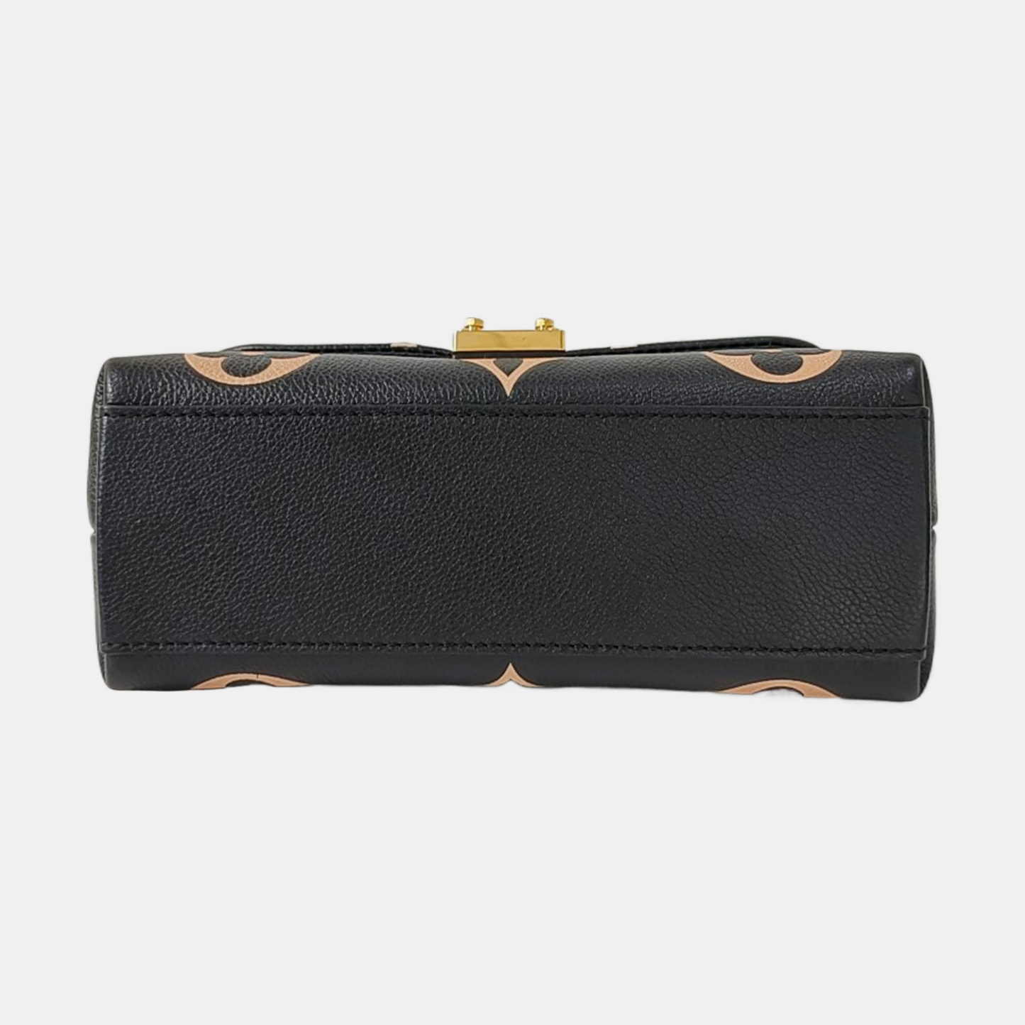 LOUIS VUITTON MADELEINE black leather Monogram embossed crossbody bag handbag shoulder bag complete accessories-(SKU)-946944708