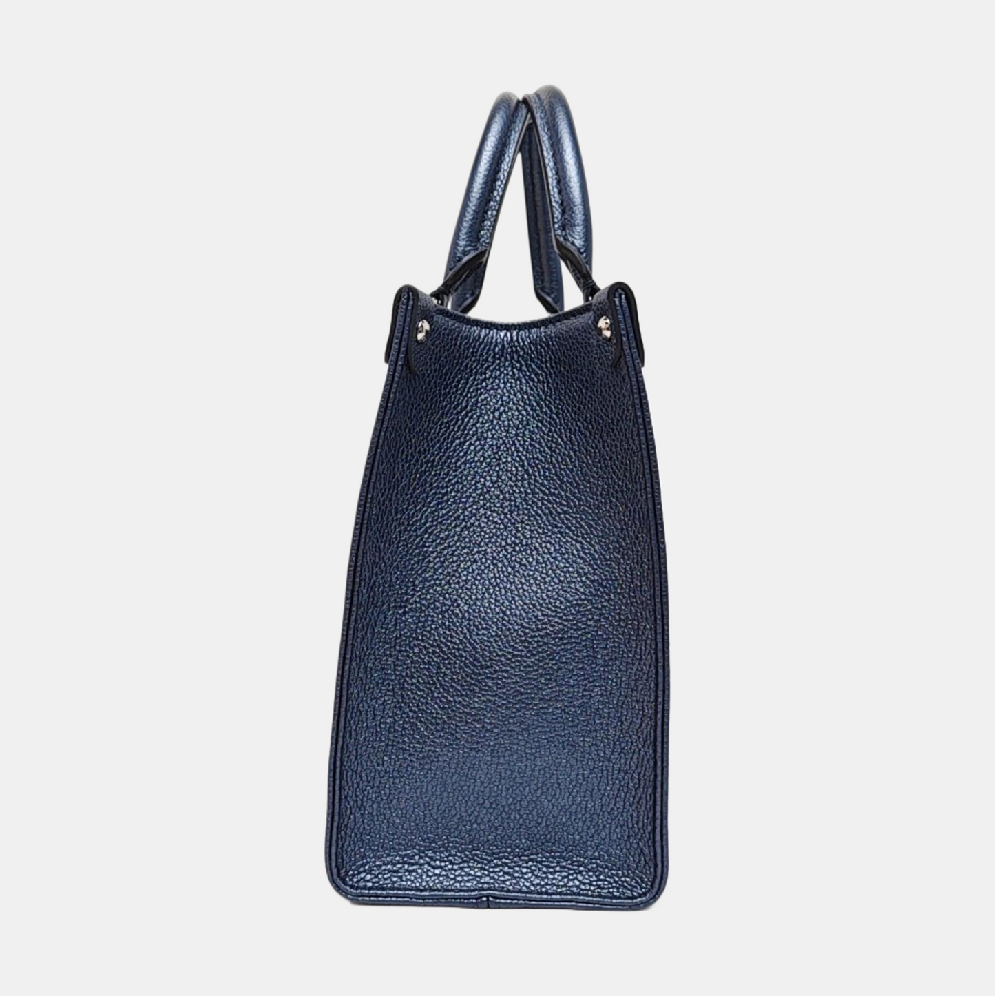 LOUIS VUITTON ONTHEGO Small size blue leather embossed jungle bag crossbody bag shoulder bag handbag with silver hardware and removable shoulder strap complete accessories-(SKU)-966998341