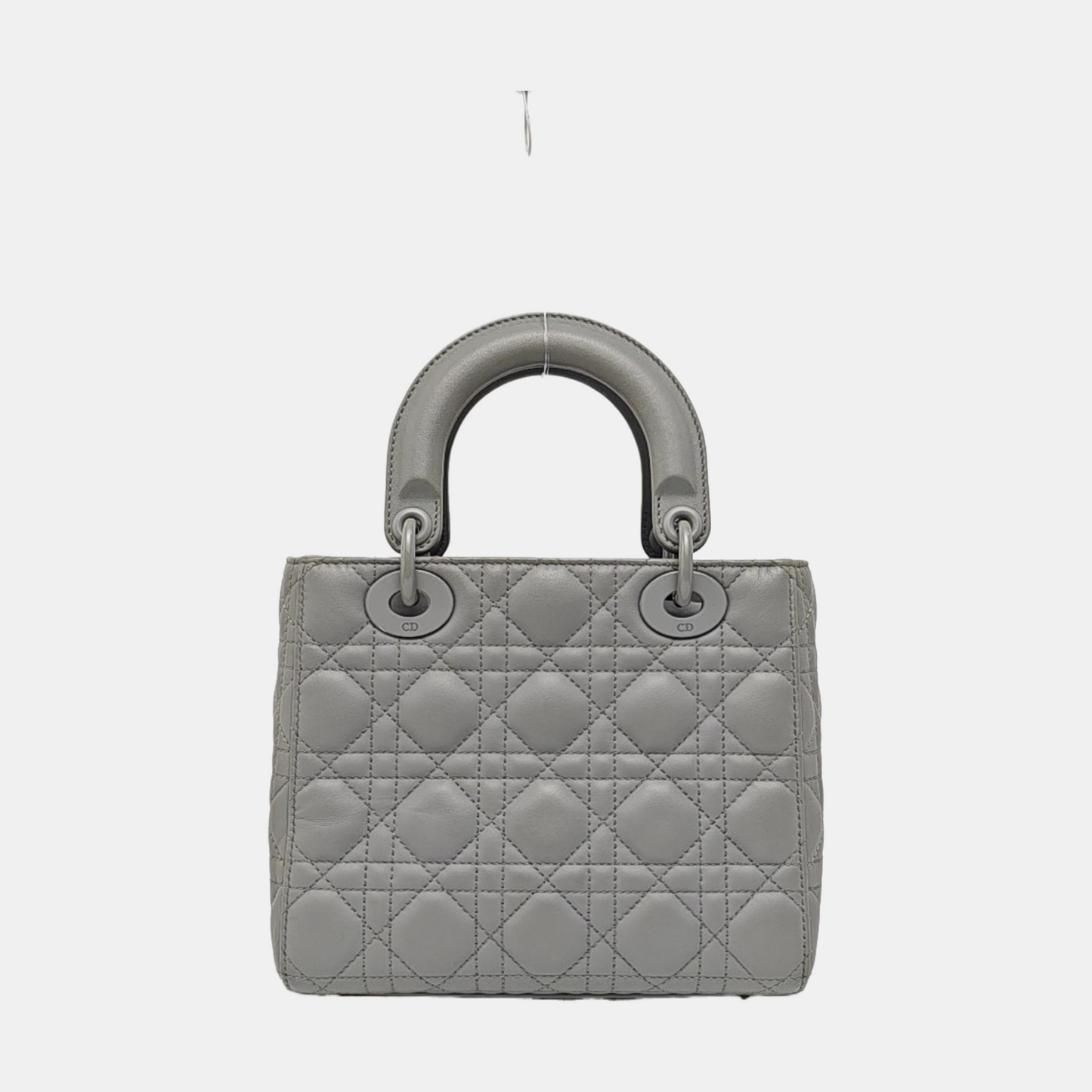 DIOR Lady Dior Small Size Grey Calfskin Quilted Cannage Four Shoulder Bag, Handbag, Crossbody Bag with Detachable Strap-(SKU)-966716801