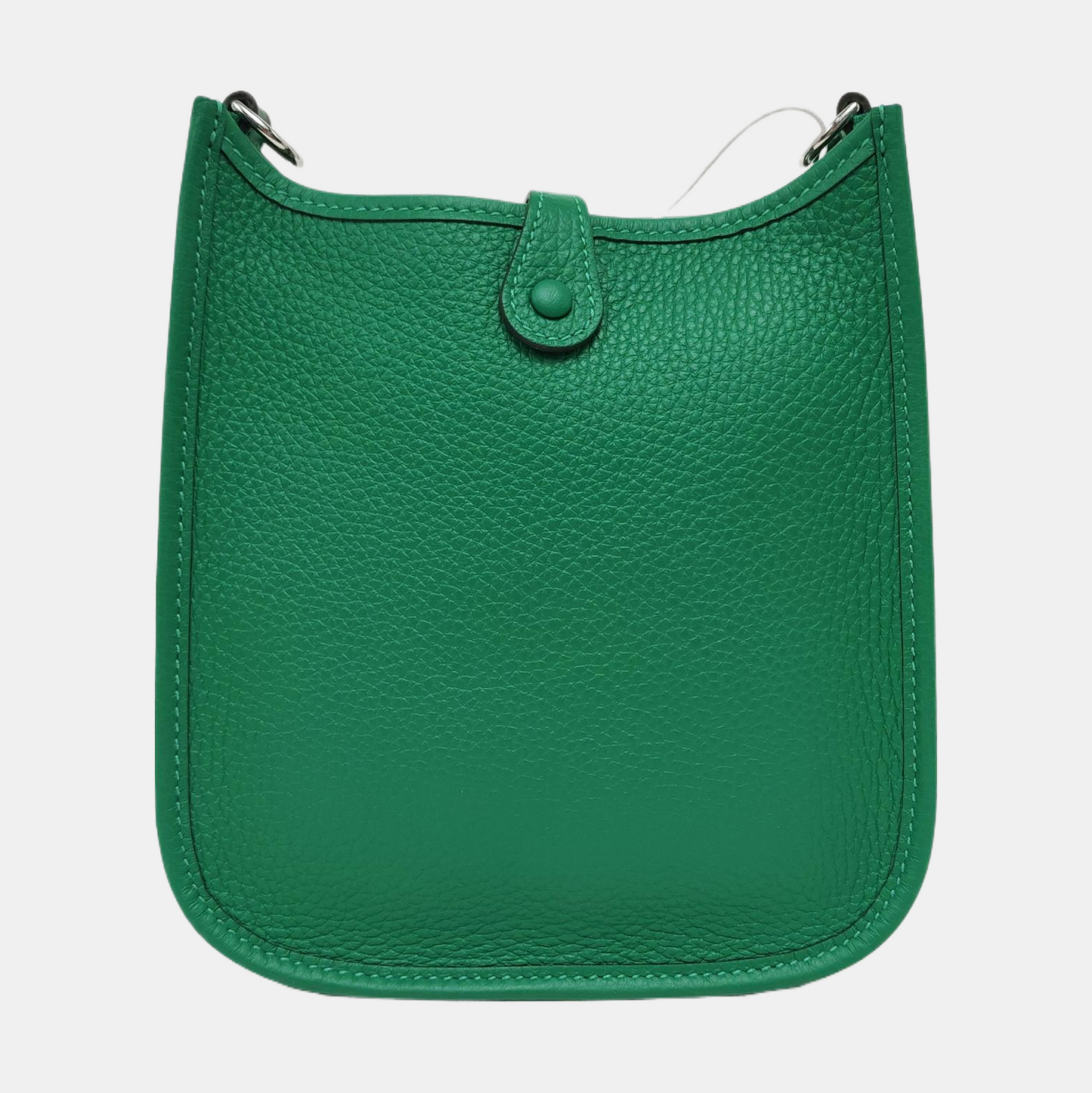 HERMÈS Evelyne 17 Cartoon Green Clemence Leather Cutout Shoulder Bag Crossbody Bag Handbag Detachable Strap Silver Hardware W Stamp Complete Accessories-(SKU)-967059871